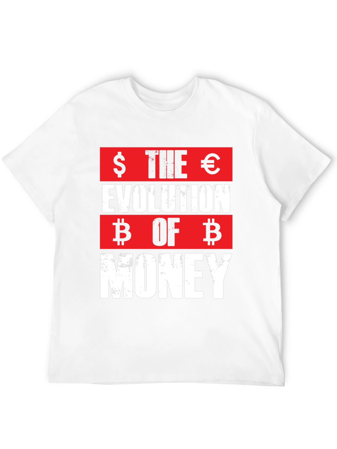 The Evolution of Money T-Shirt - Bitcoin Dollar Euro
