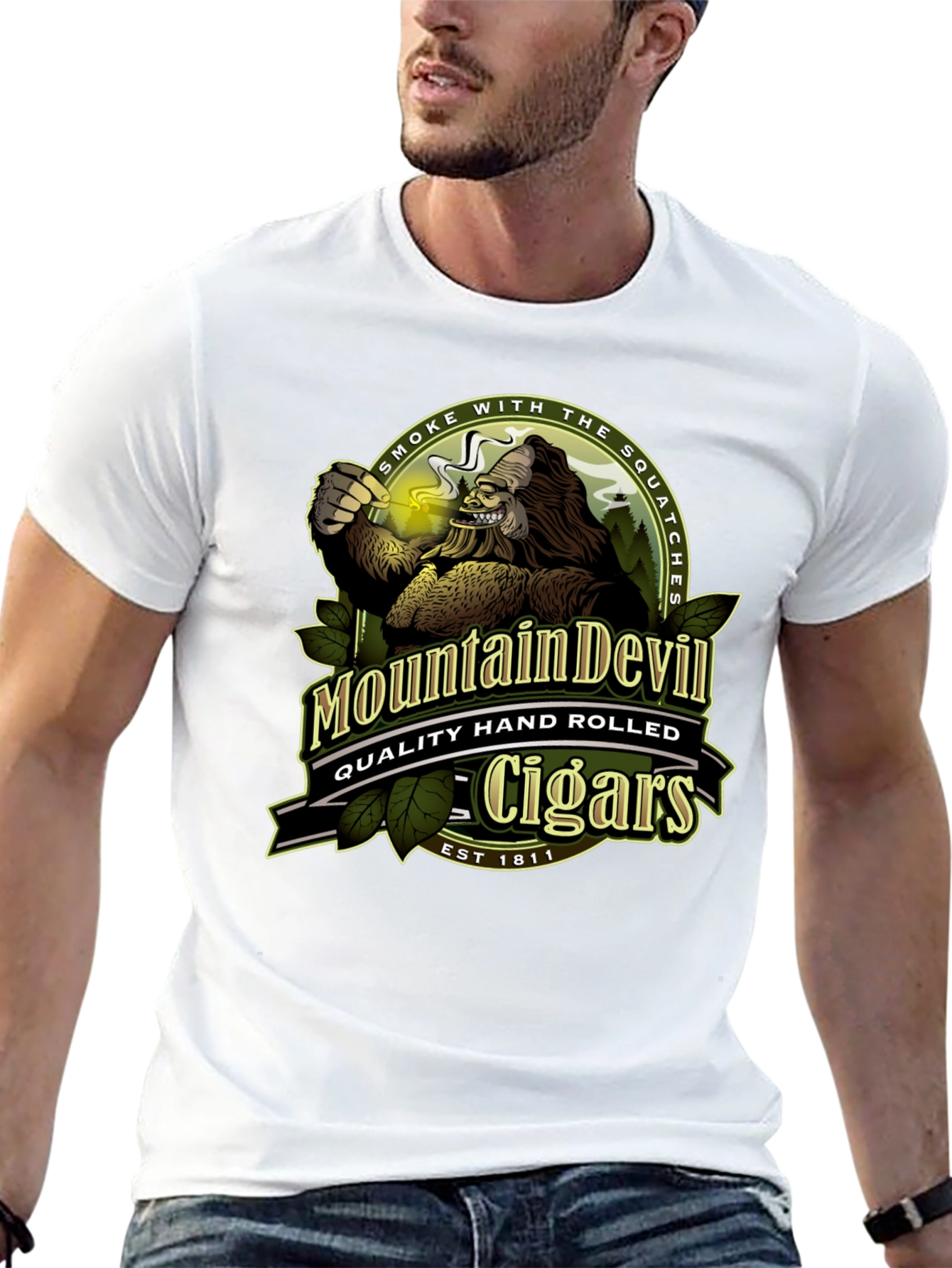 Mountain Devil Cigars T-Shirt - Smoke with the Squatches