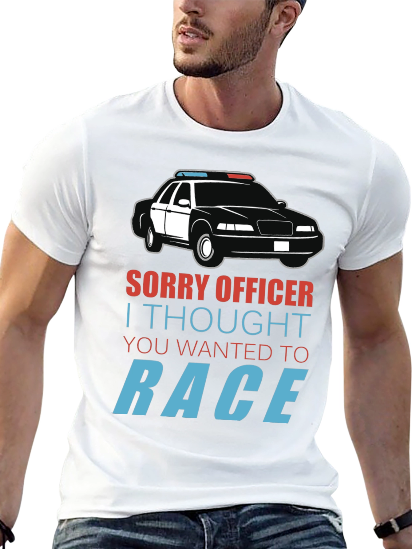 Sorry Officer Race Car T-Shirt