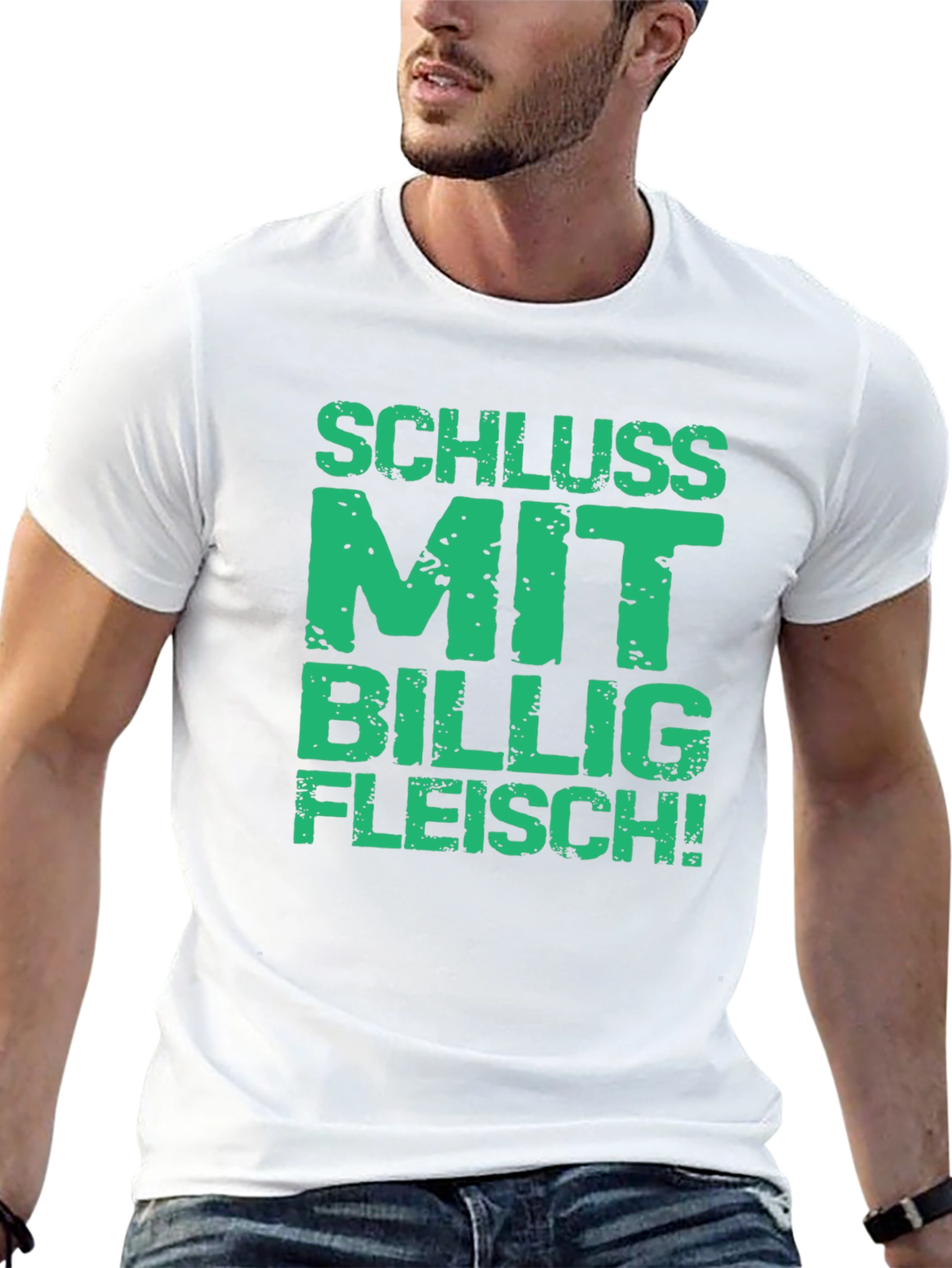 Statement T-Shirt - Schluss Mit Billig Fleisch!