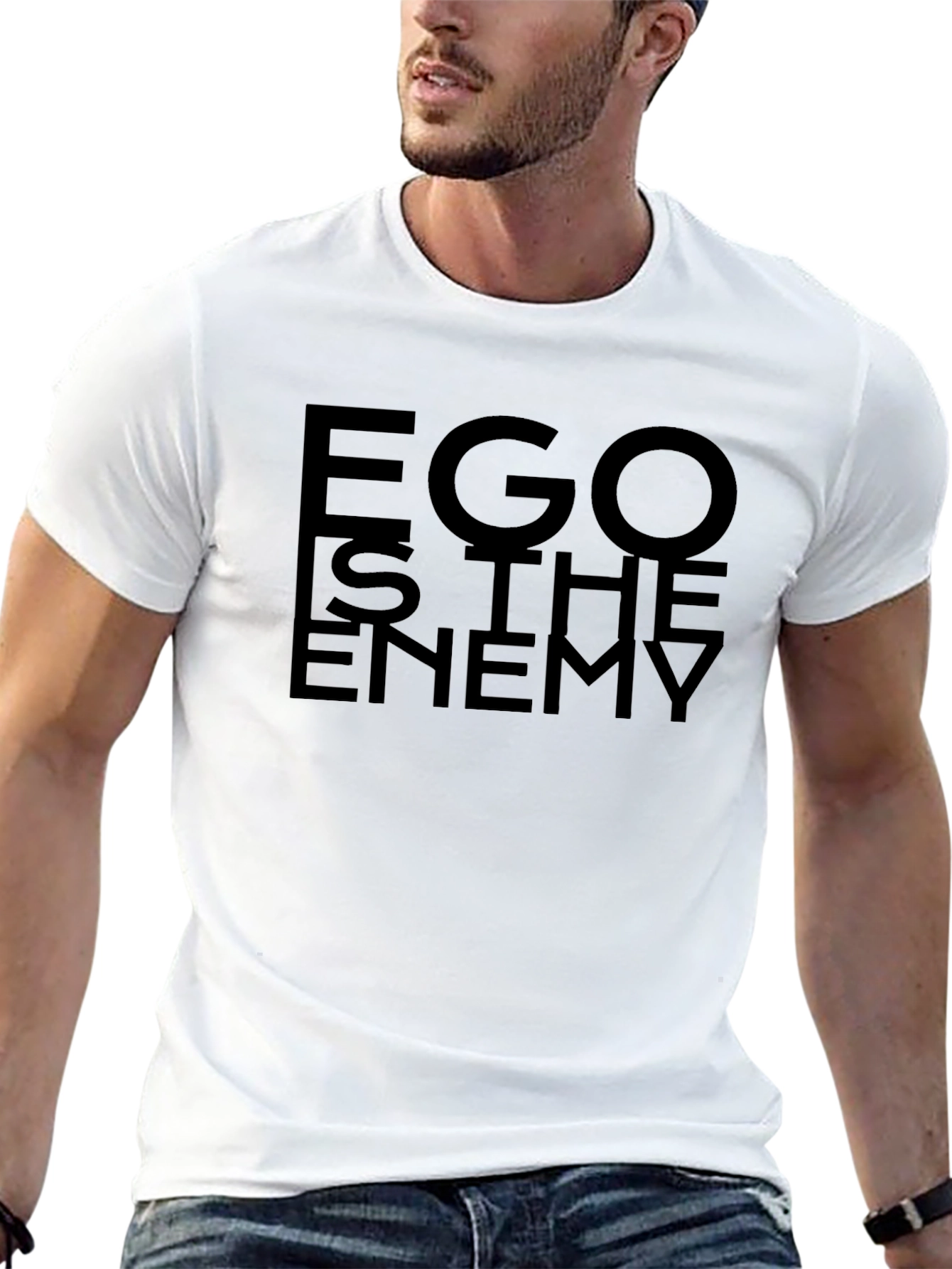 Ego Is The Enemy Black Graphic Tee - Unisex