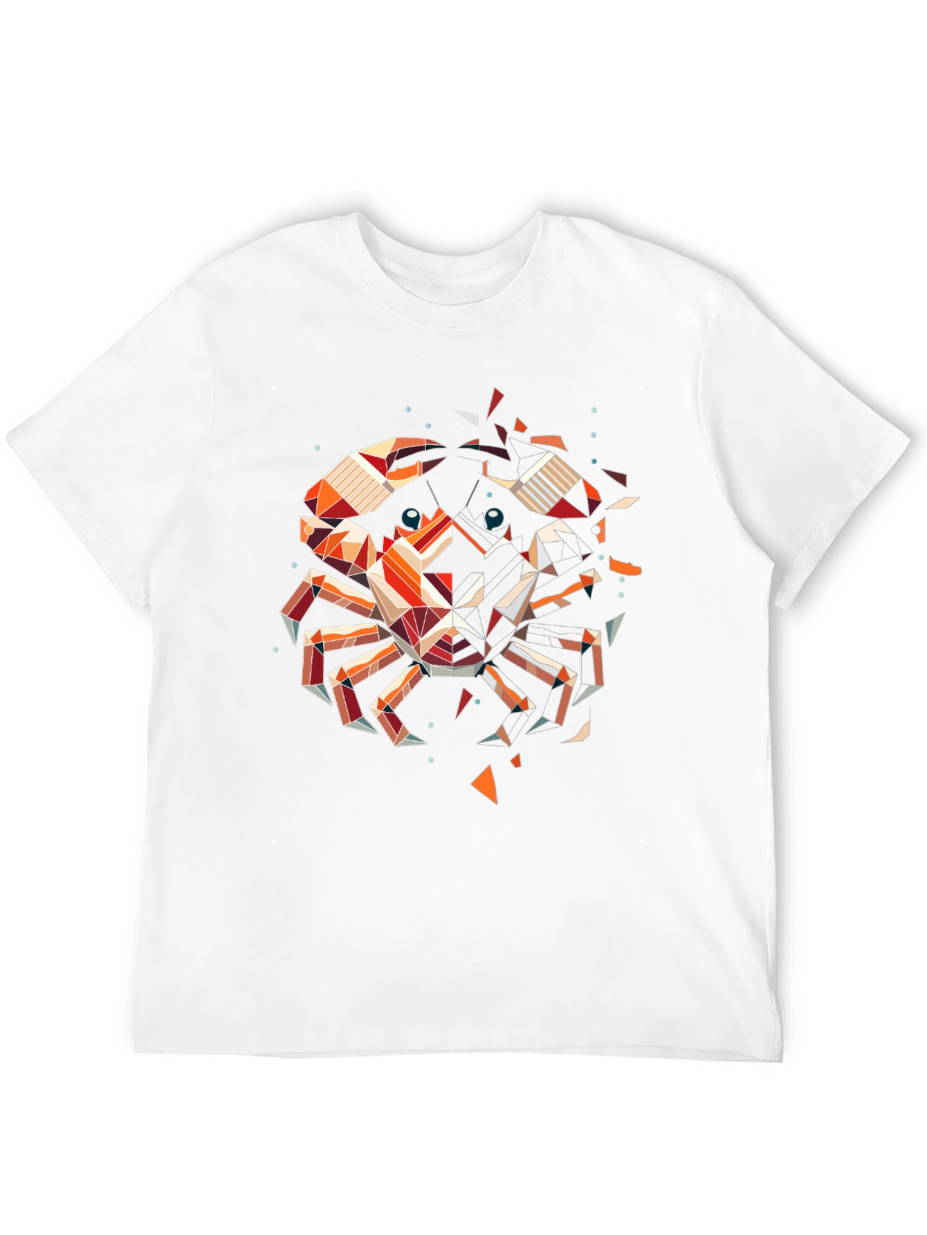 Geometric Crab Graphic Tee - Black