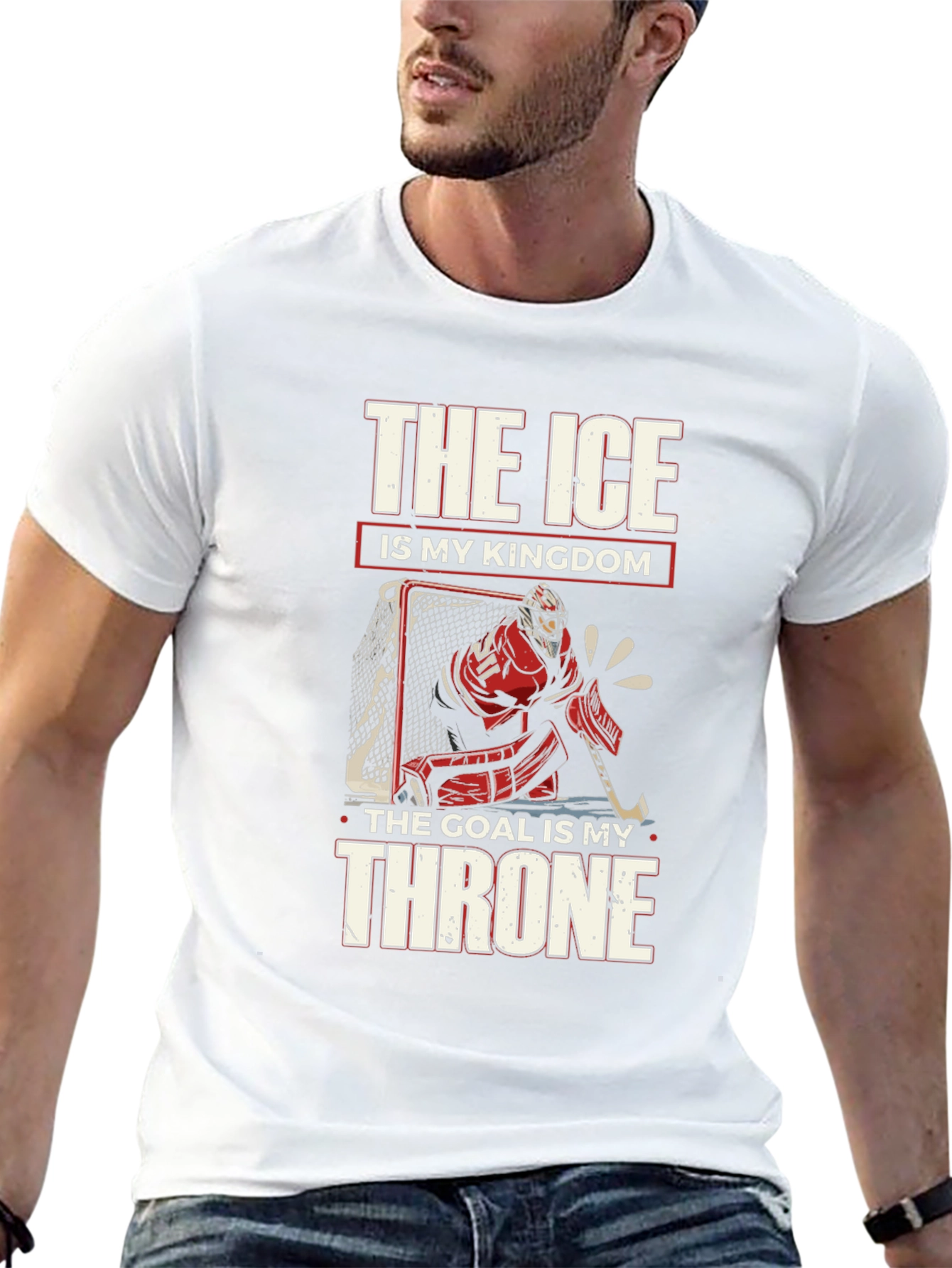 Ice Hockey Kingdom T-Shirt - Goalie Throne