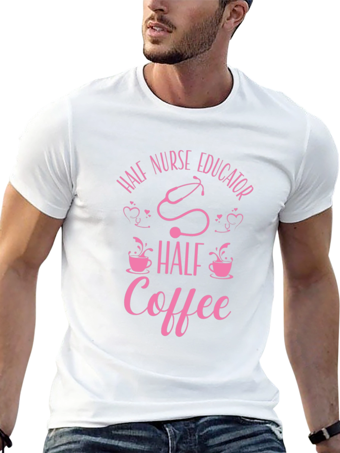 Half Nurse Educator Half Coffee T-Shirt