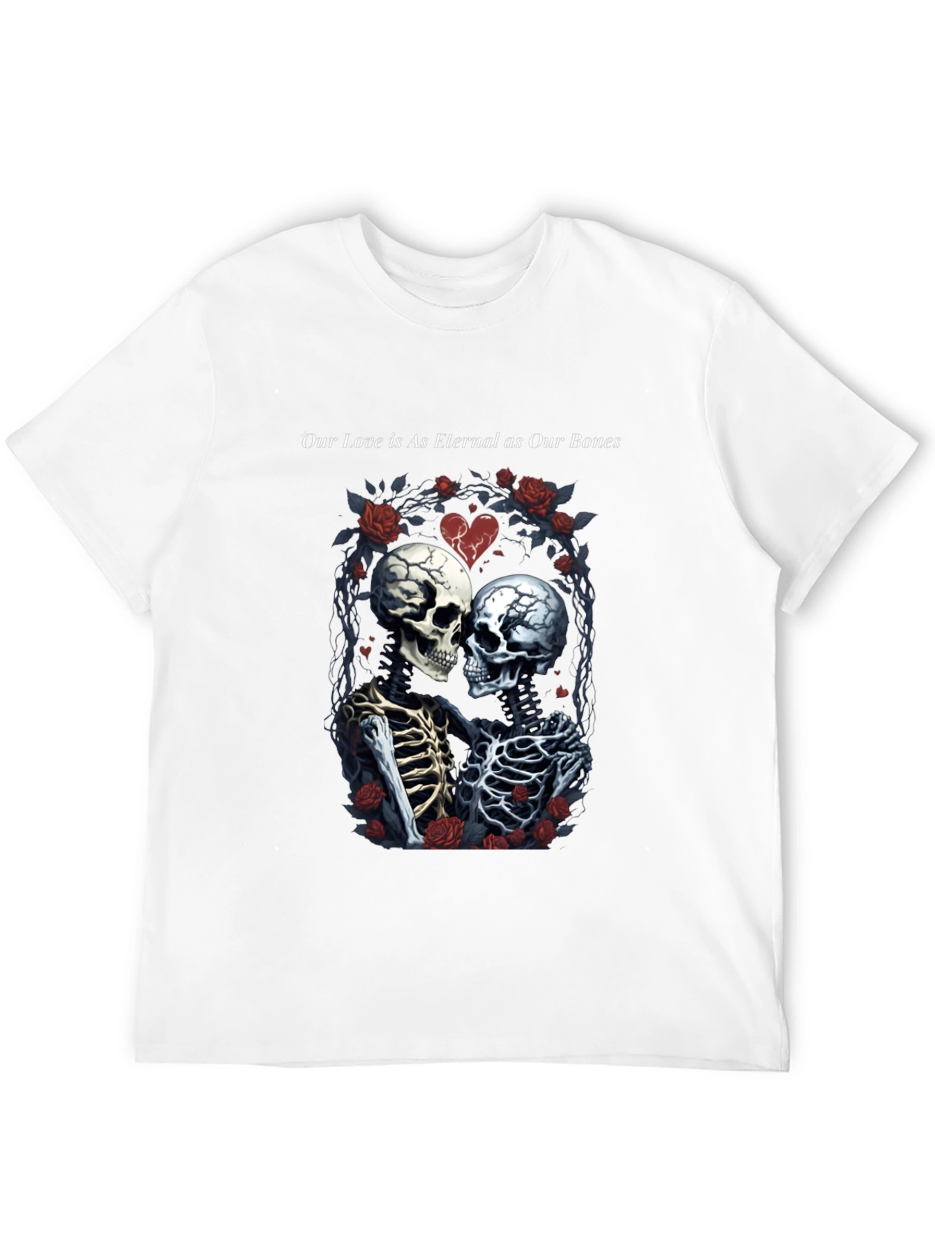 Eternal Love Skeleton Graphic T-Shirt