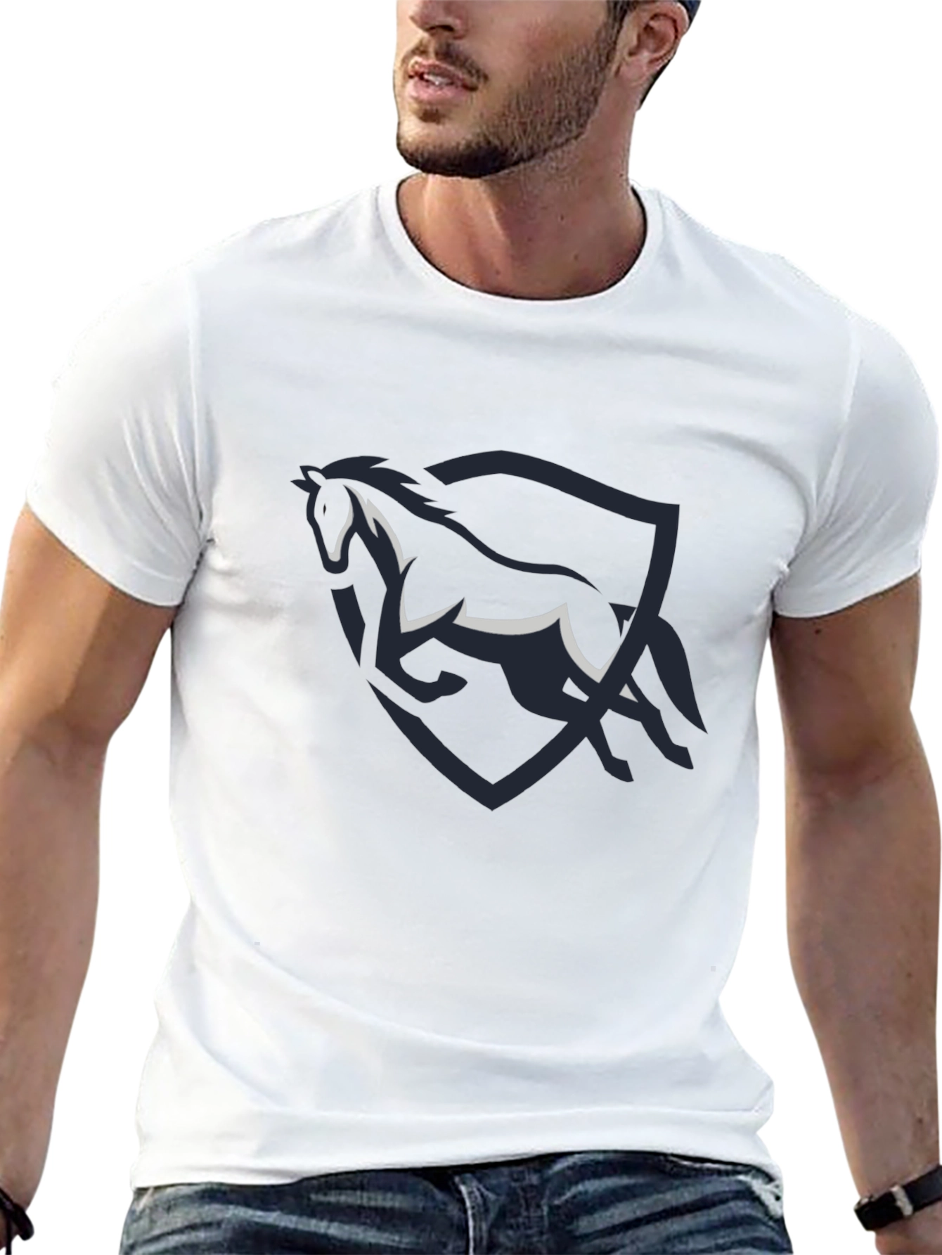 Black Horse Shield Graphic Tee