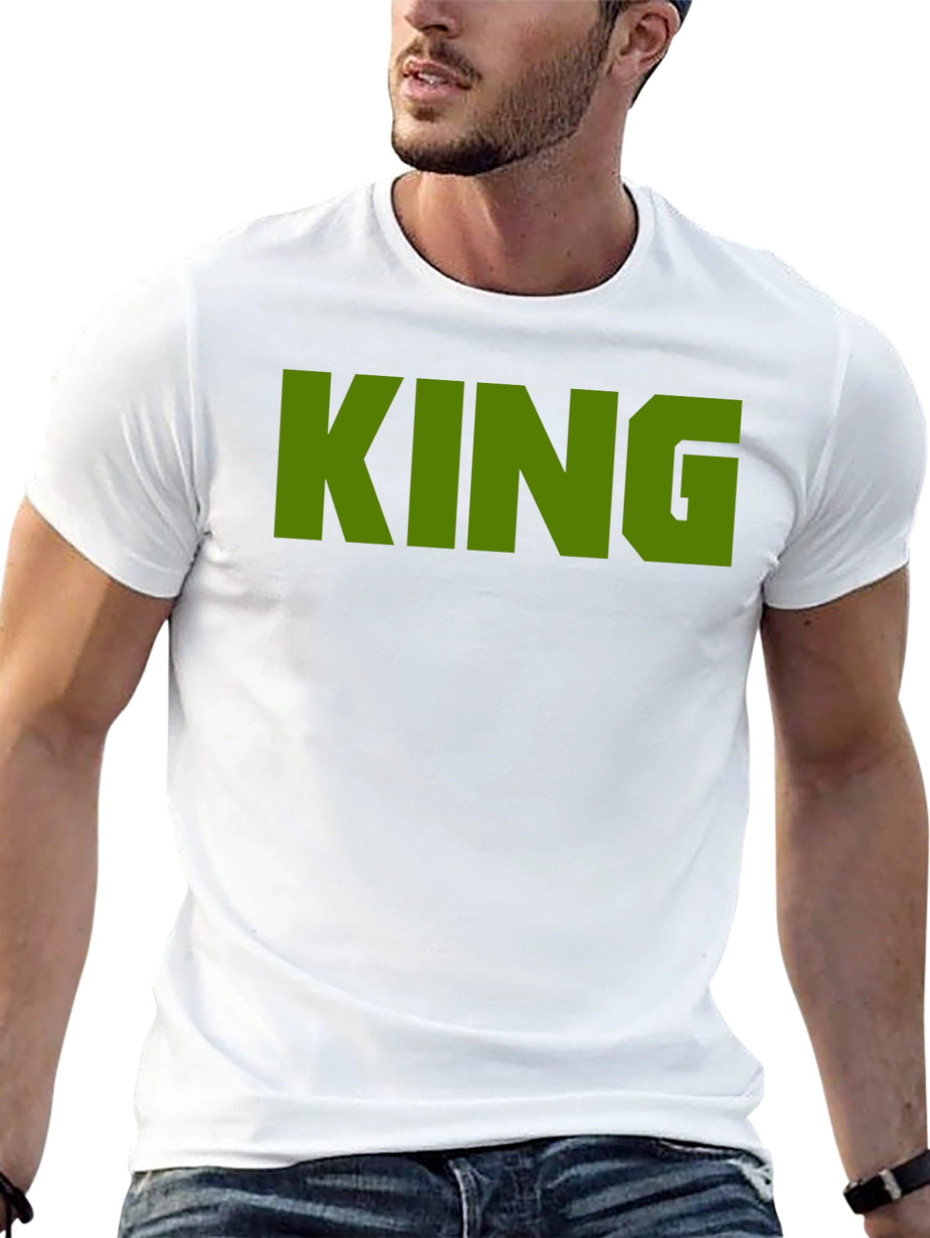 King Graphic Tee - Black Cotton T-Shirt