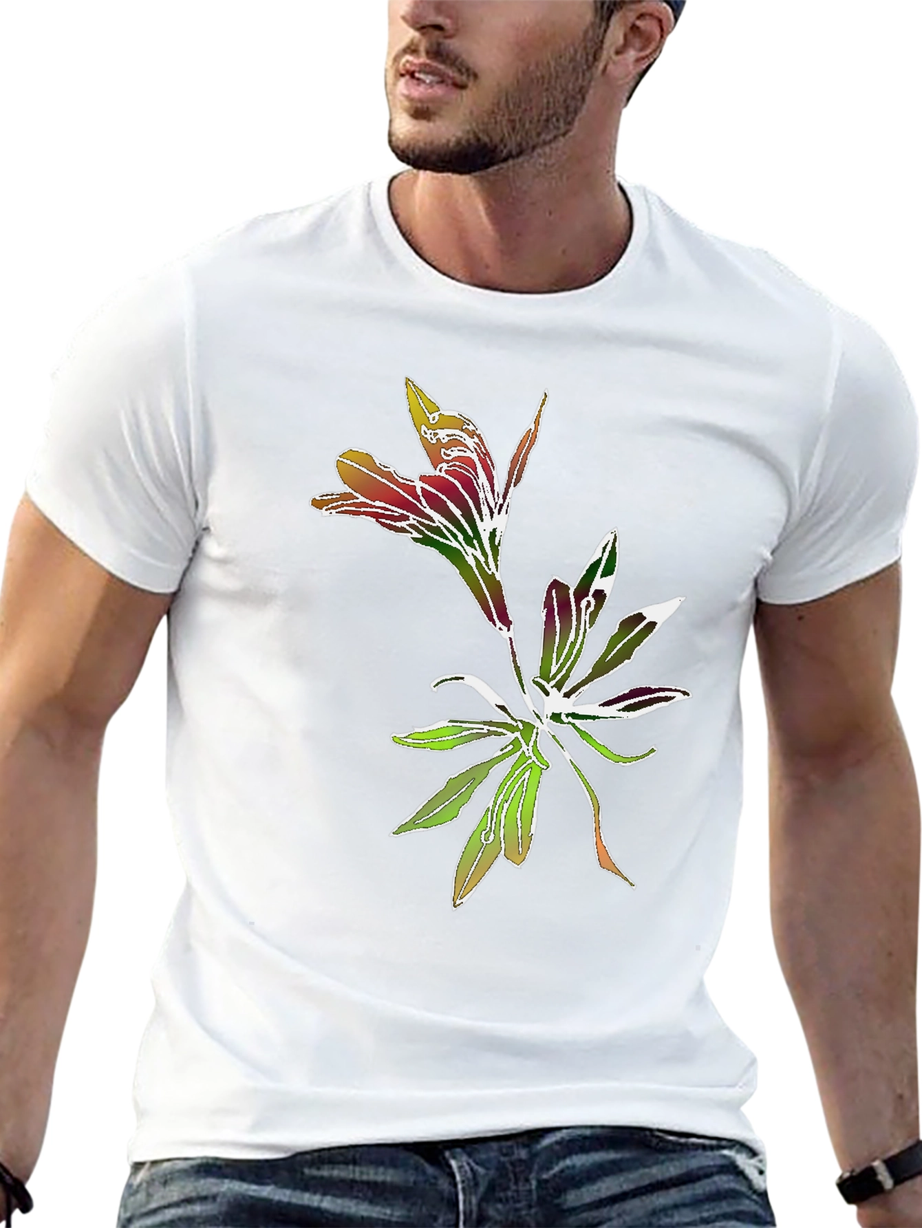 Floral Graphic Tee - Stylish Botanical Print