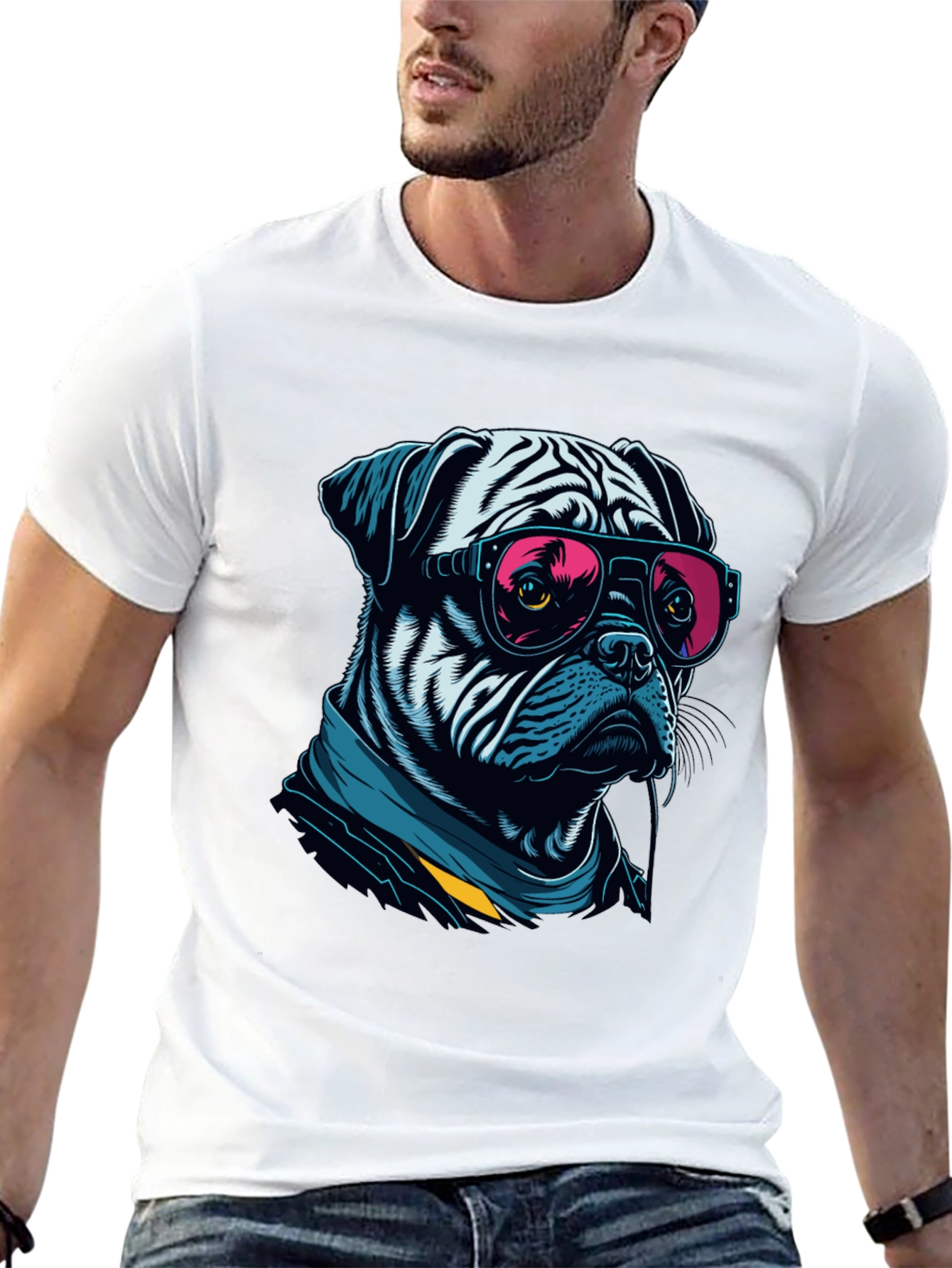 Cool Bulldog Sunglasses T-Shirt – Stylish Dog Lover Tee