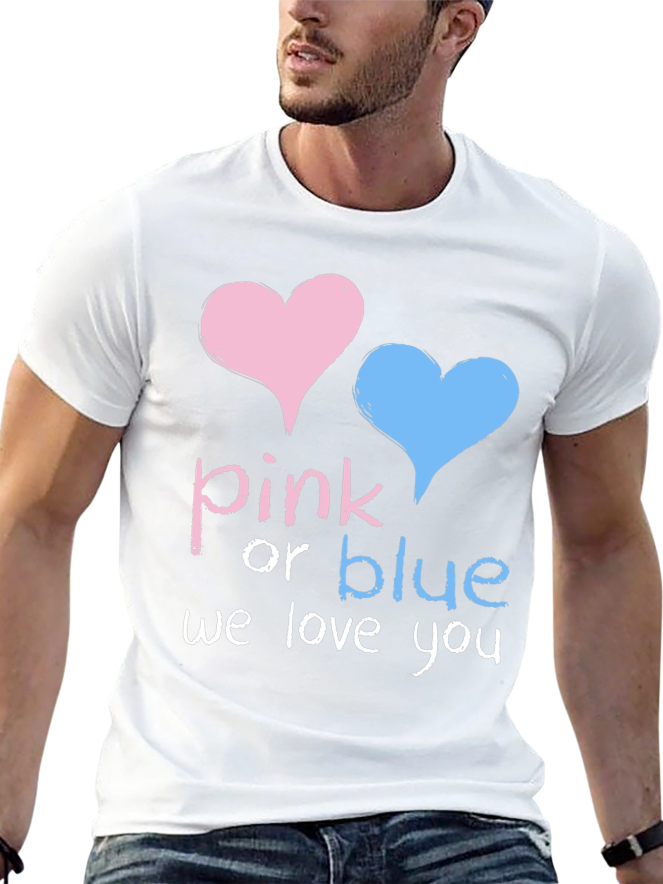 Pink or Blue Baby Shower Gender Reveal T-Shirt