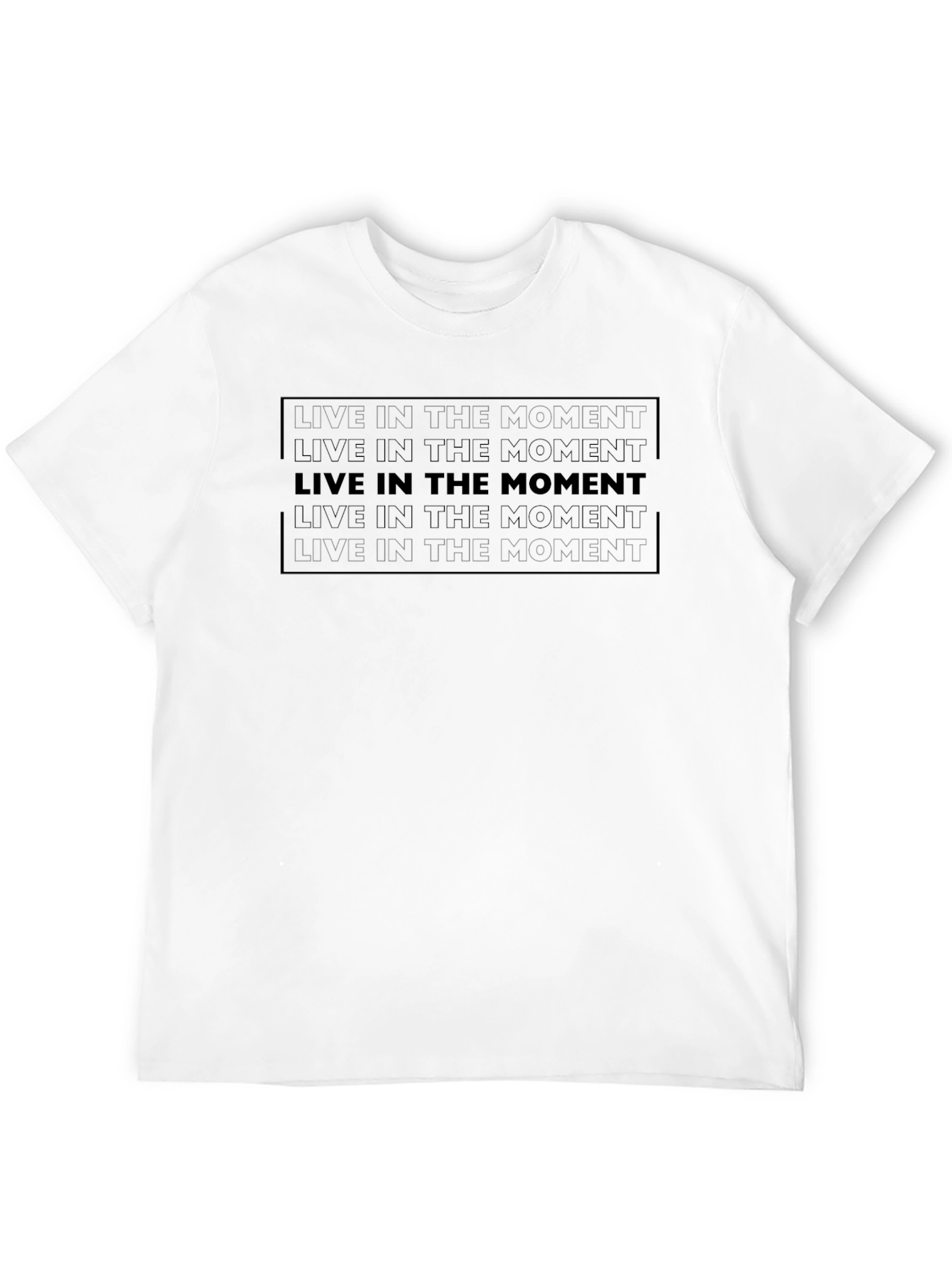 Live in the Moment Black Graphic Tee
