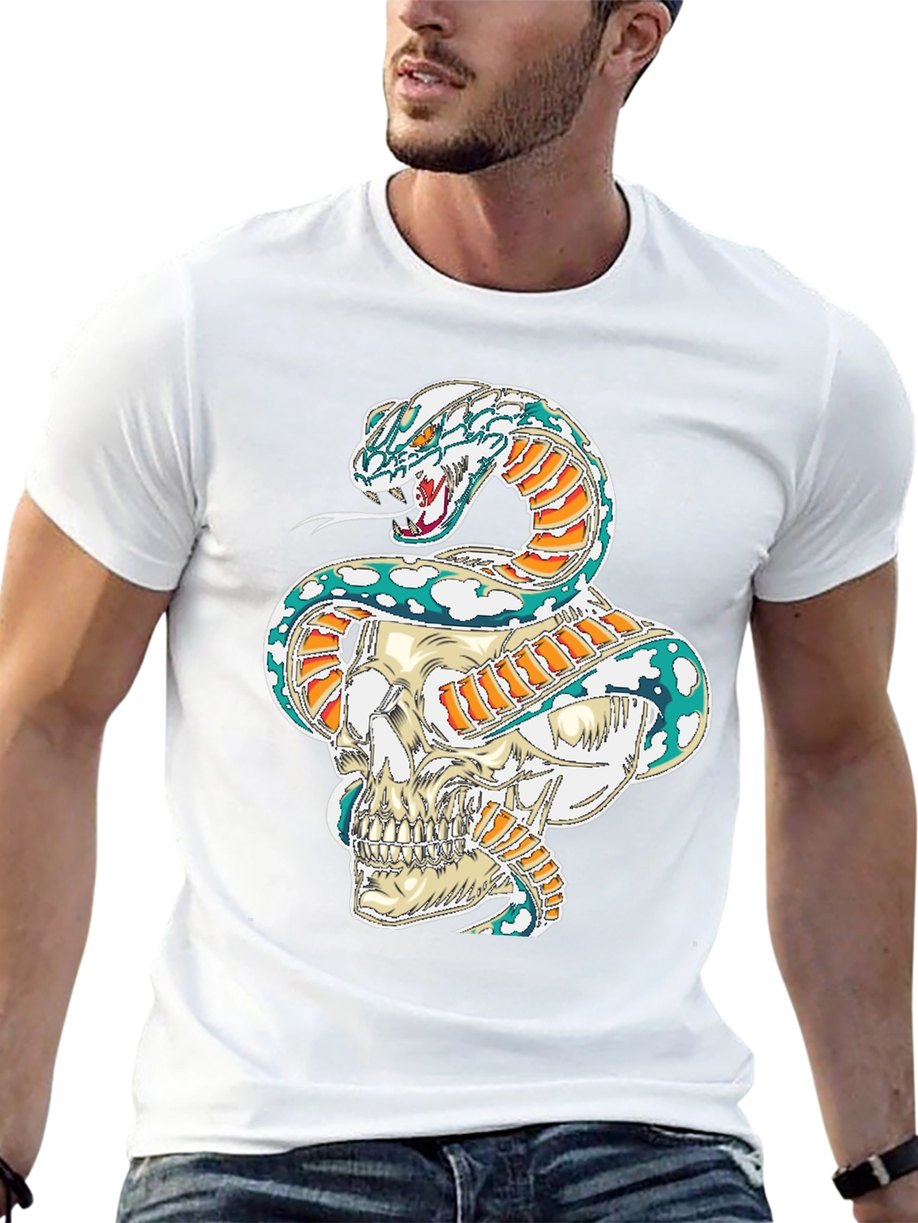 Skull & Snake Graphic Tee