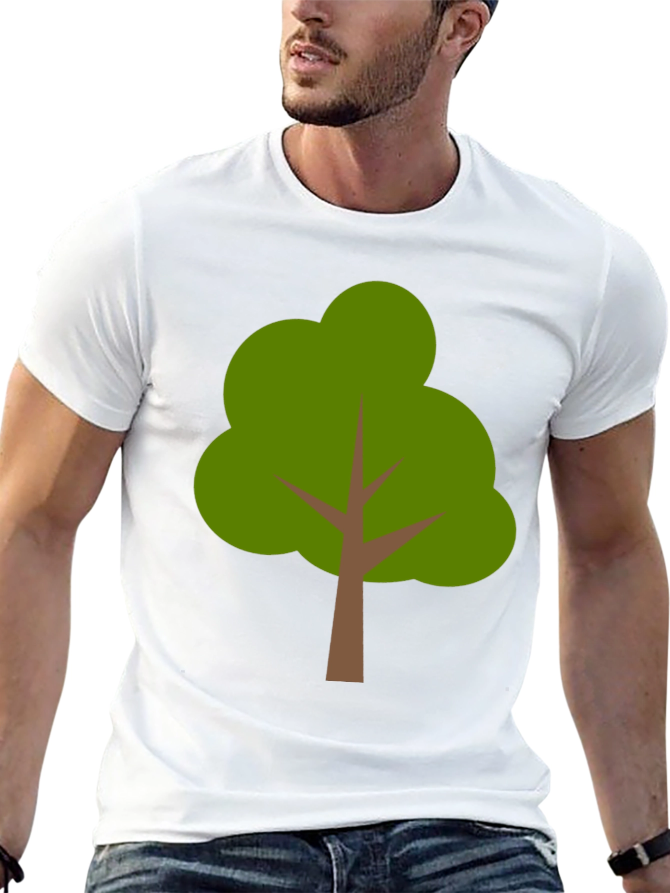 Cartoon Tree Graphic T-Shirt