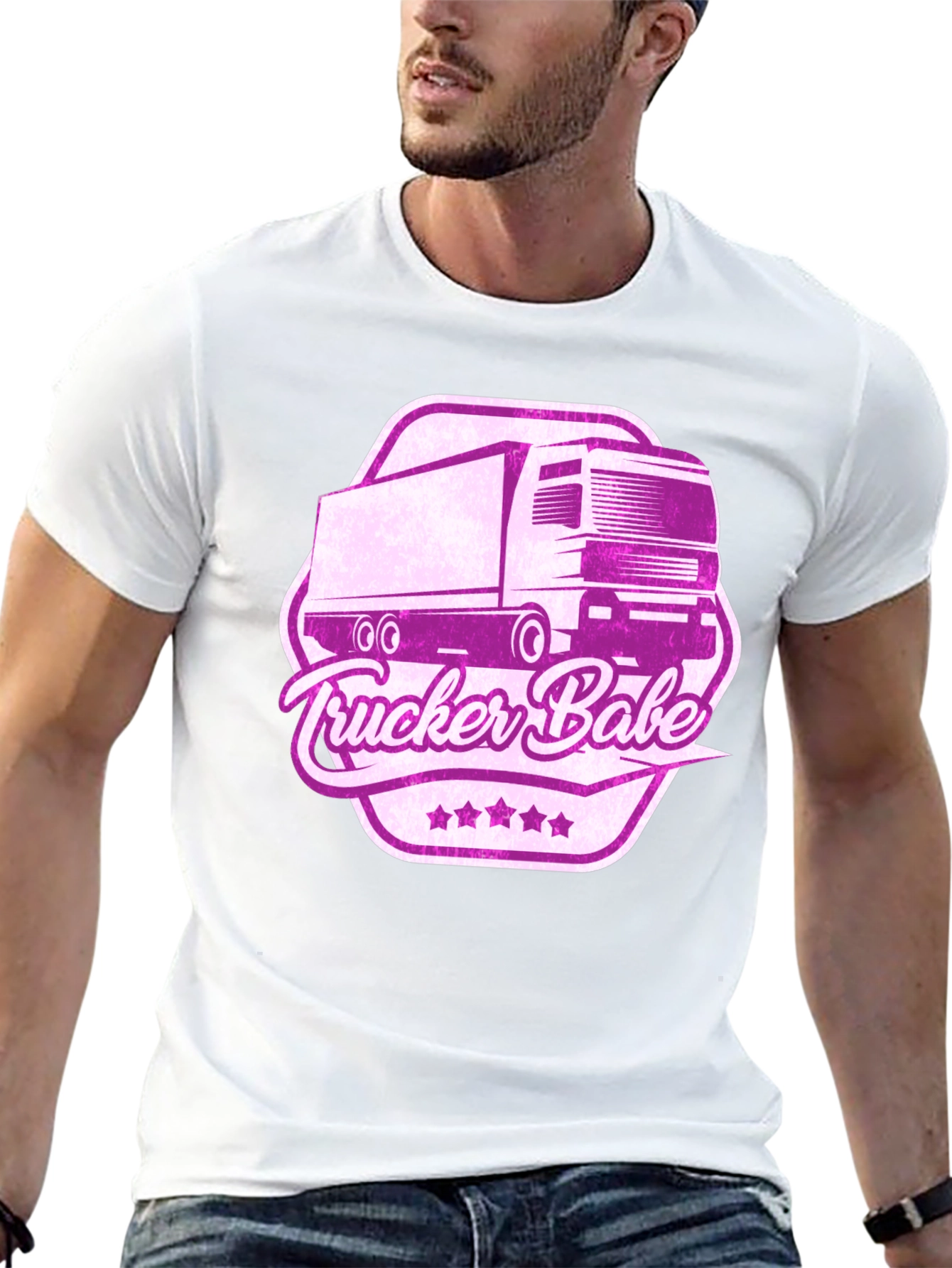 Trucker Babe Black T-Shirt