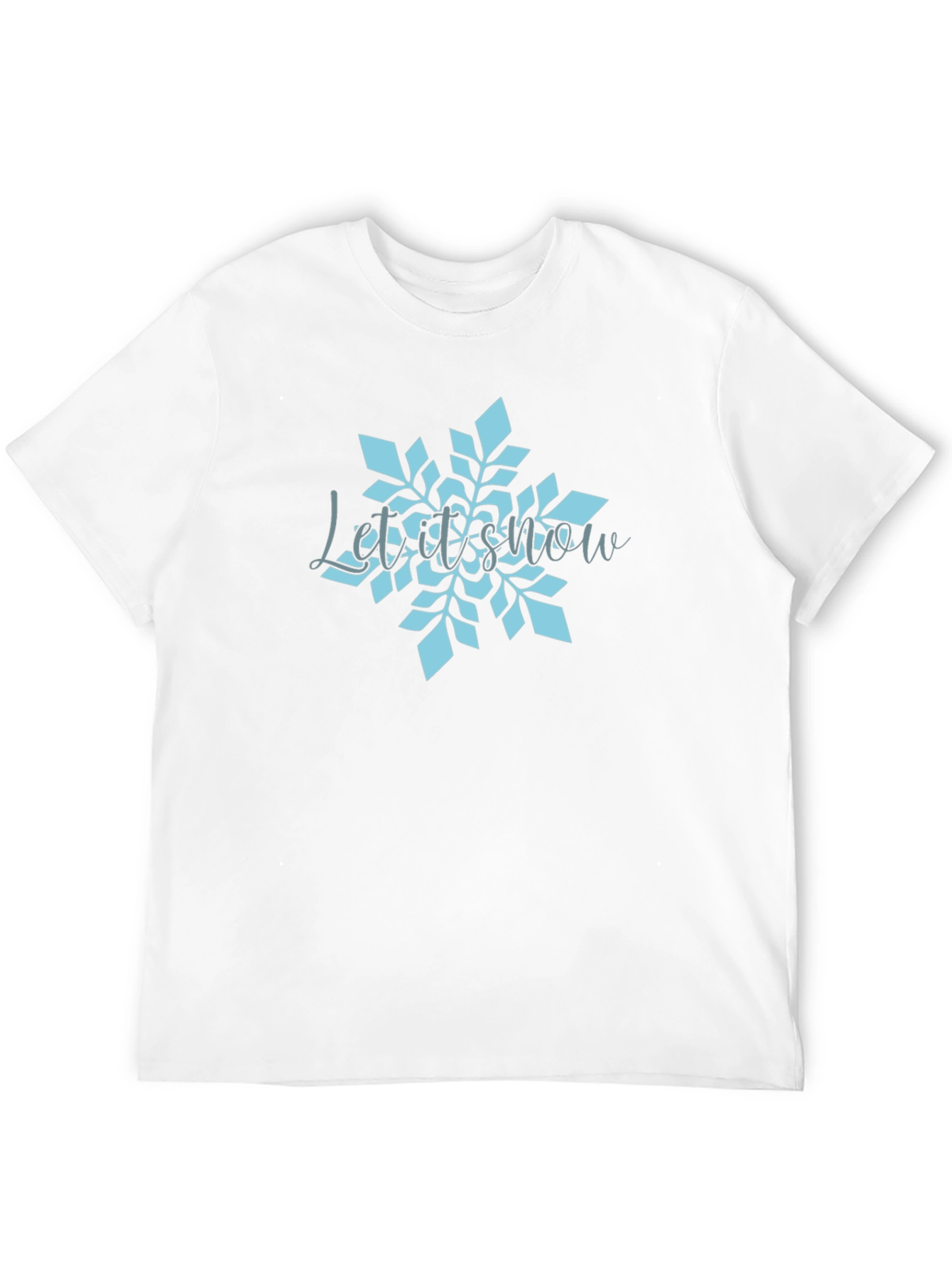 Let it Snow Snowflake Black Graphic Tee