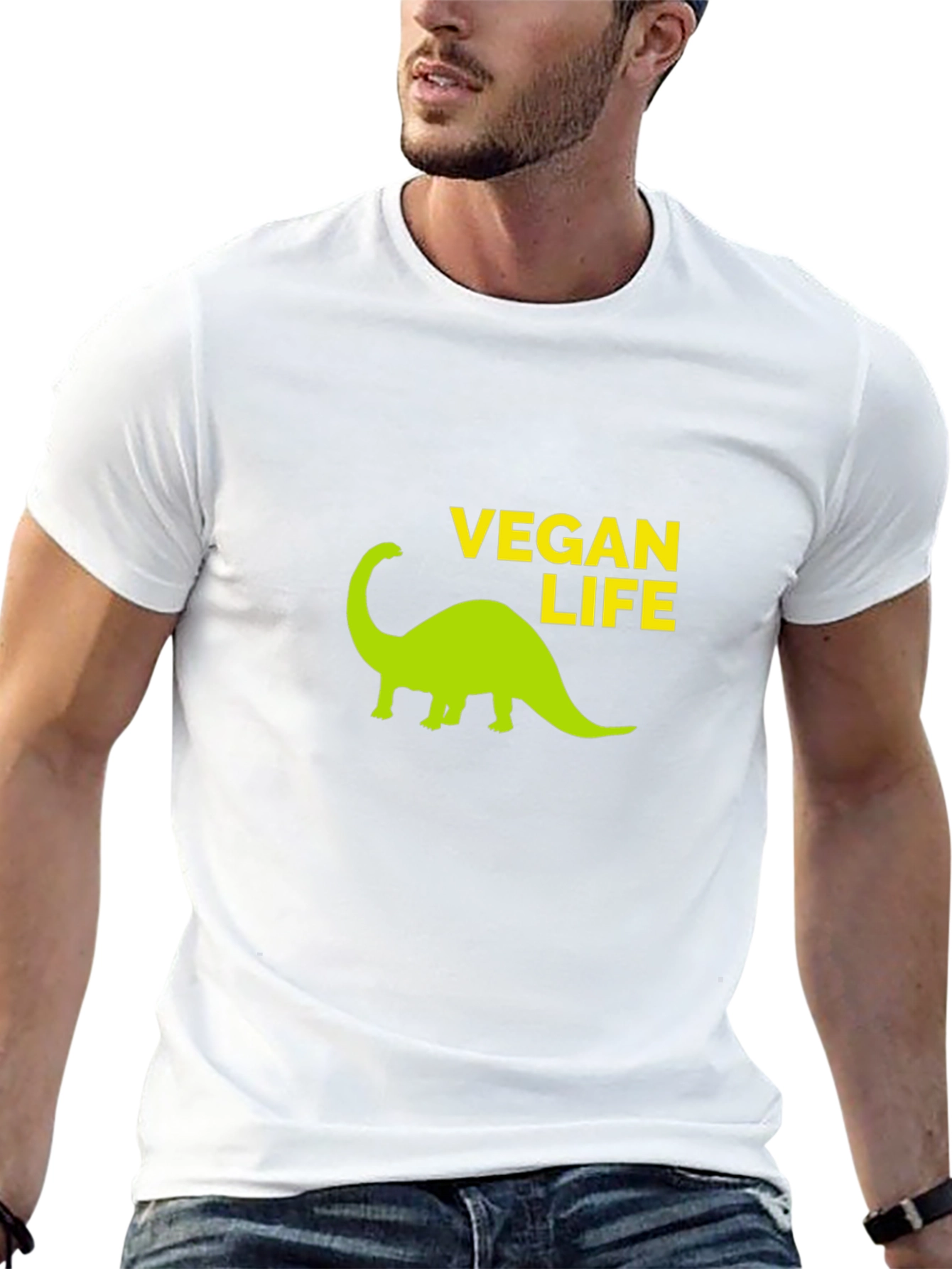 Vegan Life T-Shirt - Dinosaur Graphic Tee