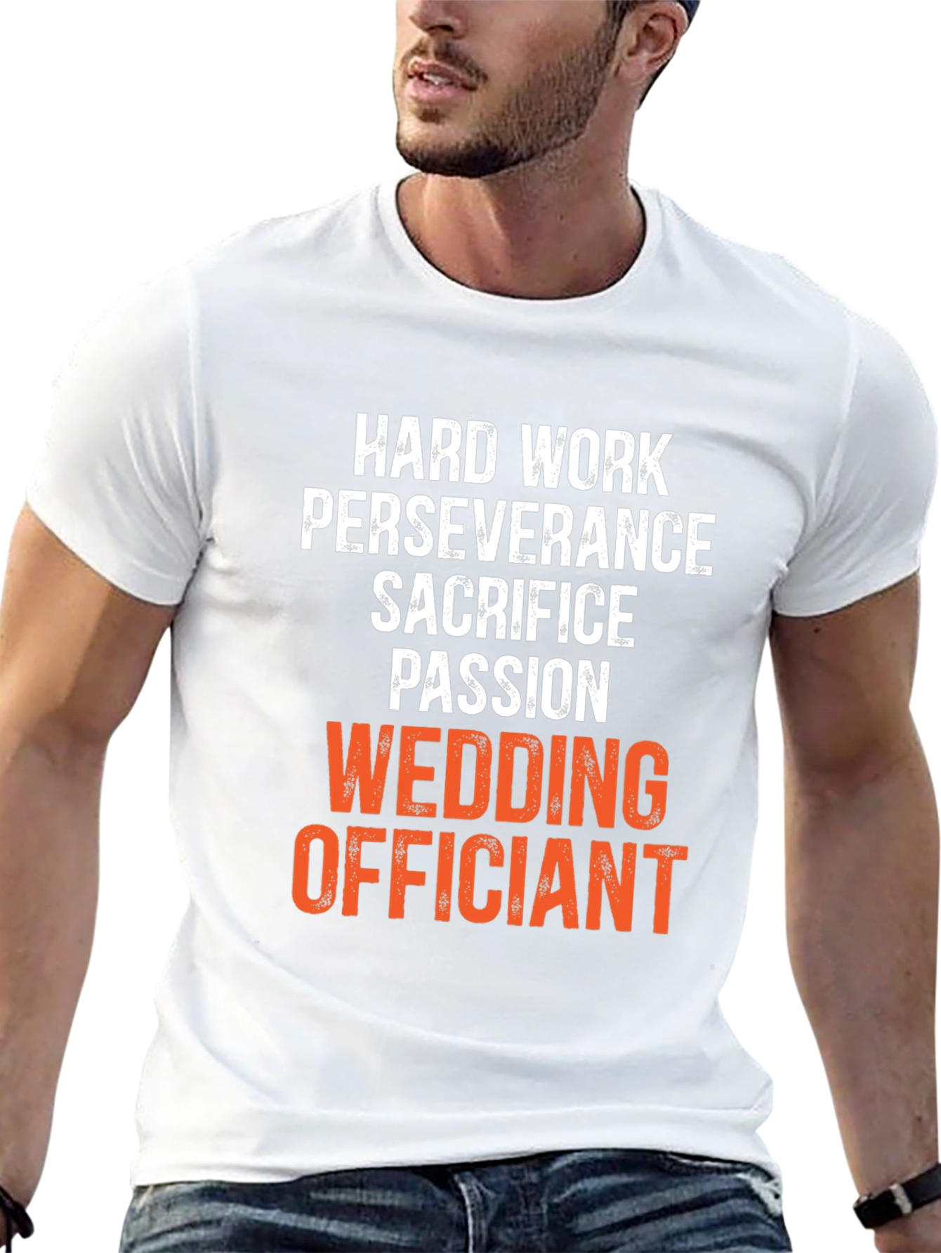 Wedding Officiant T-Shirt - Hard Work Passion