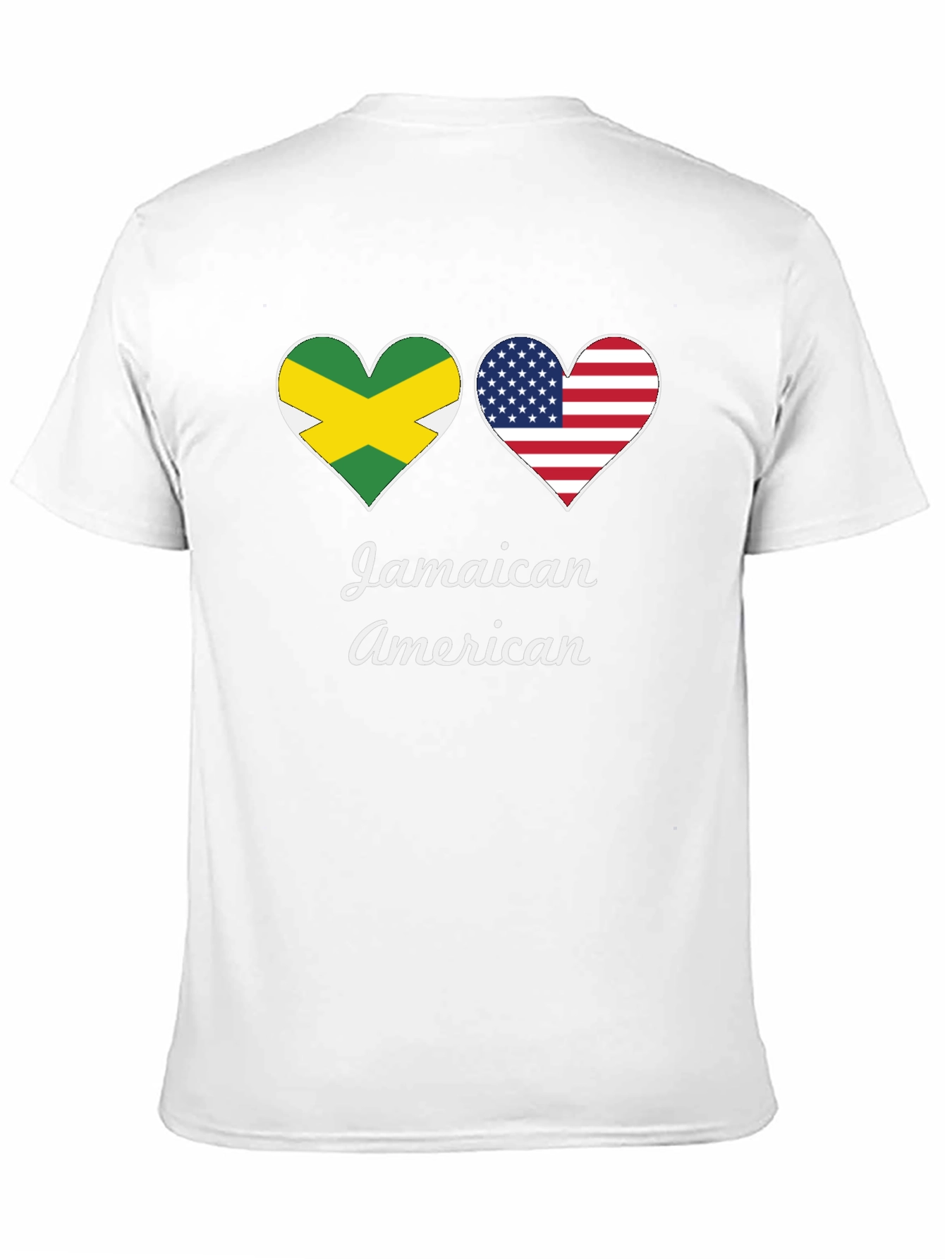 Jamaican American Flag Heart T-Shirt