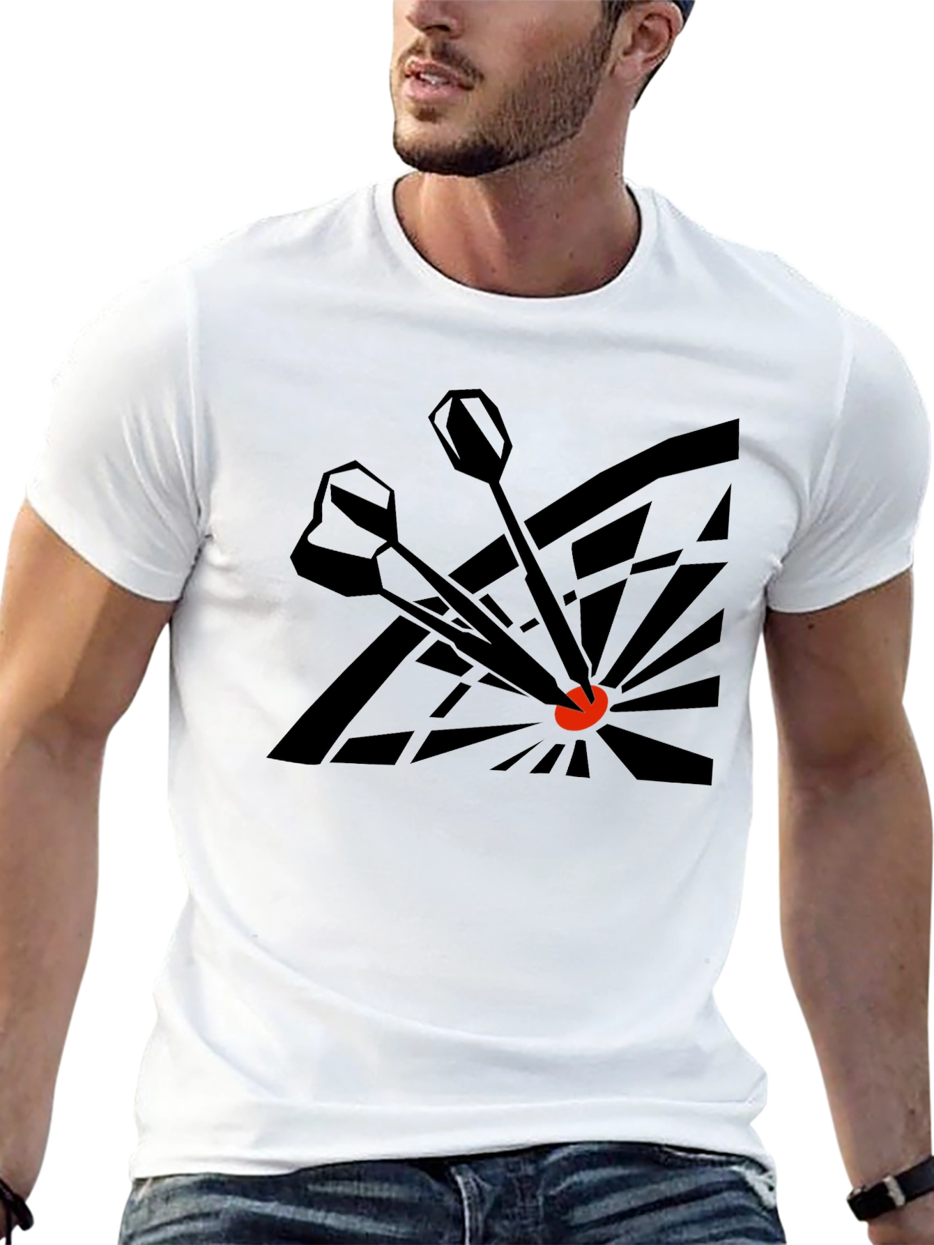 Darts Bullseye Graphic Tee - Black