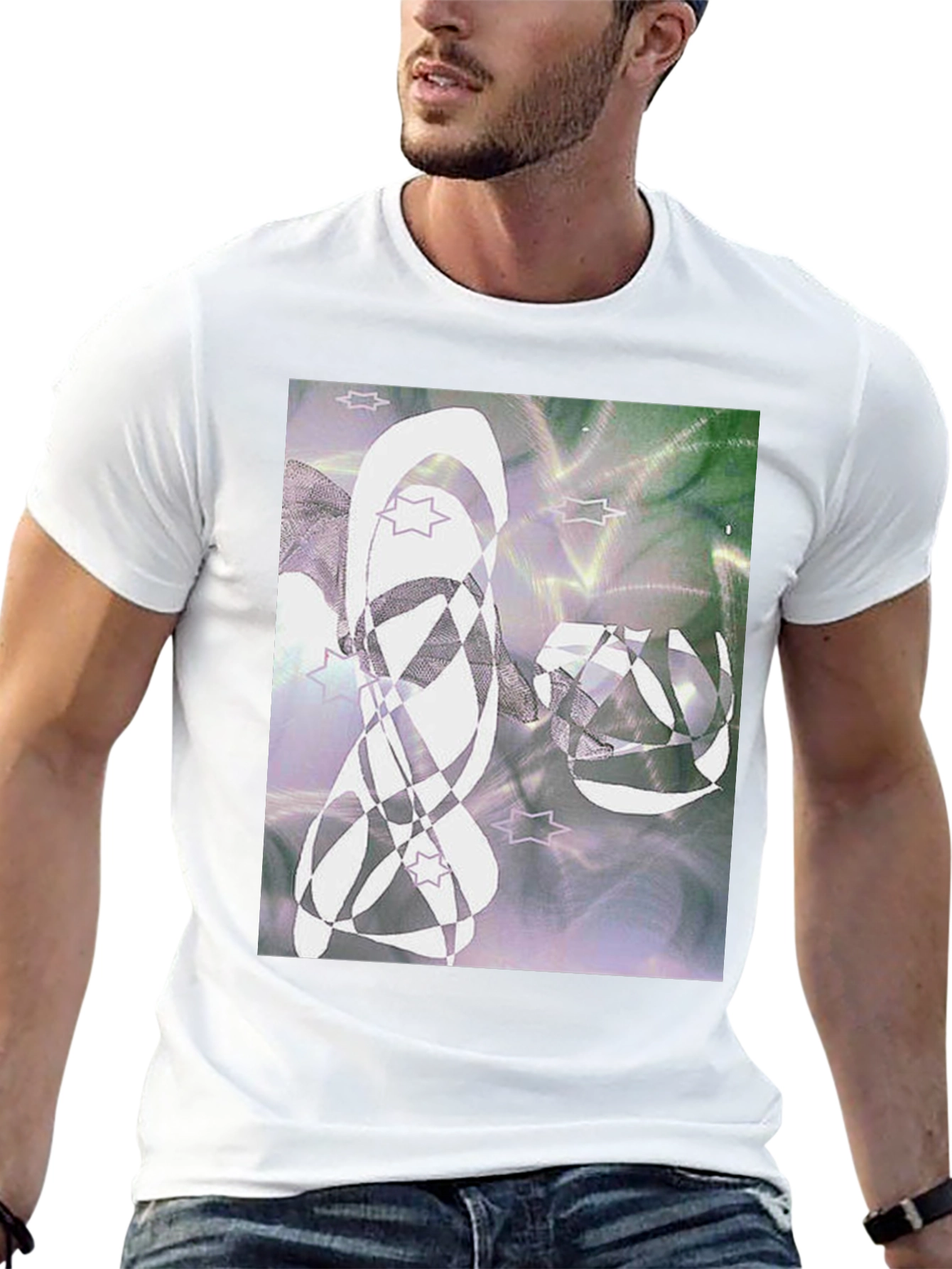 Abstract Graphic Tee - Mens Black T-Shirt