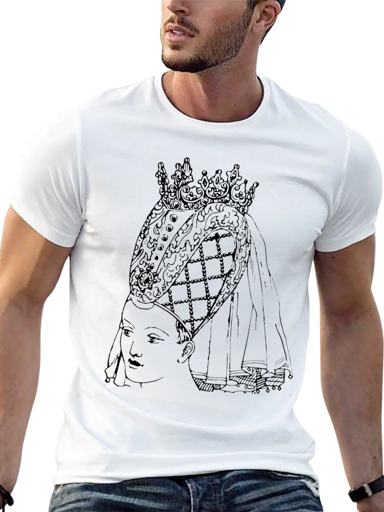 Queen Portrait Graphic T-Shirt - Black