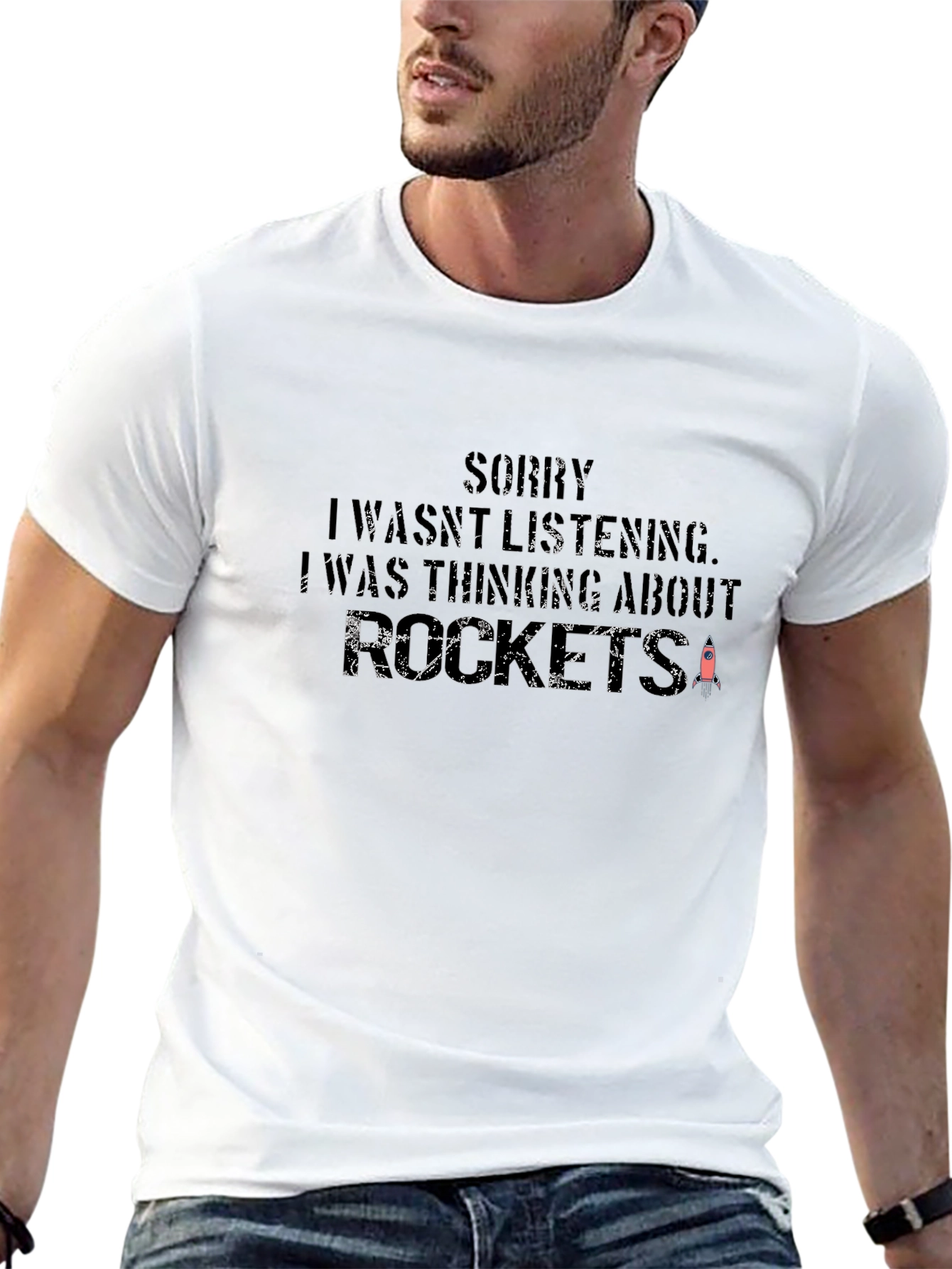 Rocket Thinking Black T-Shirt