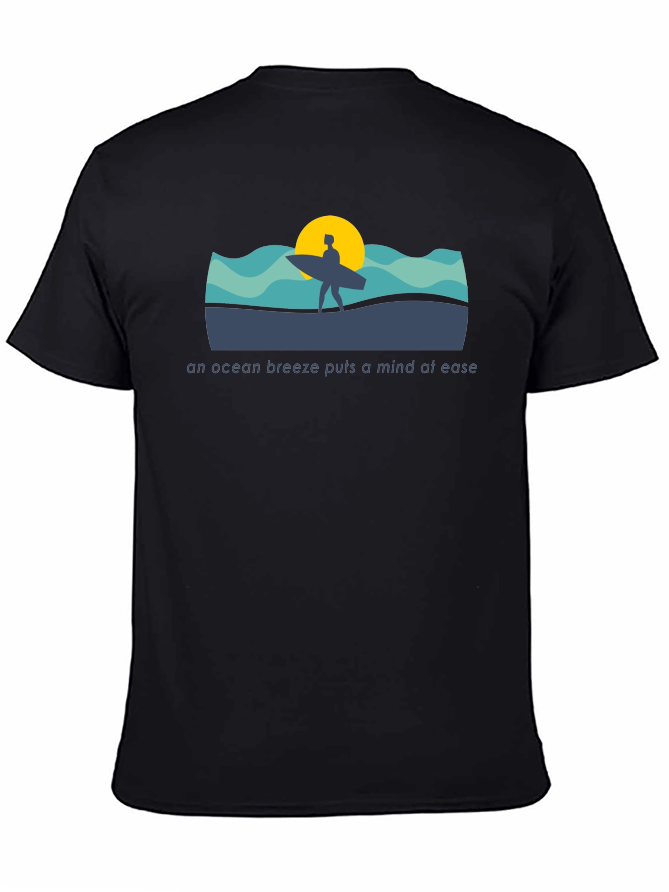 Ocean Breeze Graphic Tee - Black