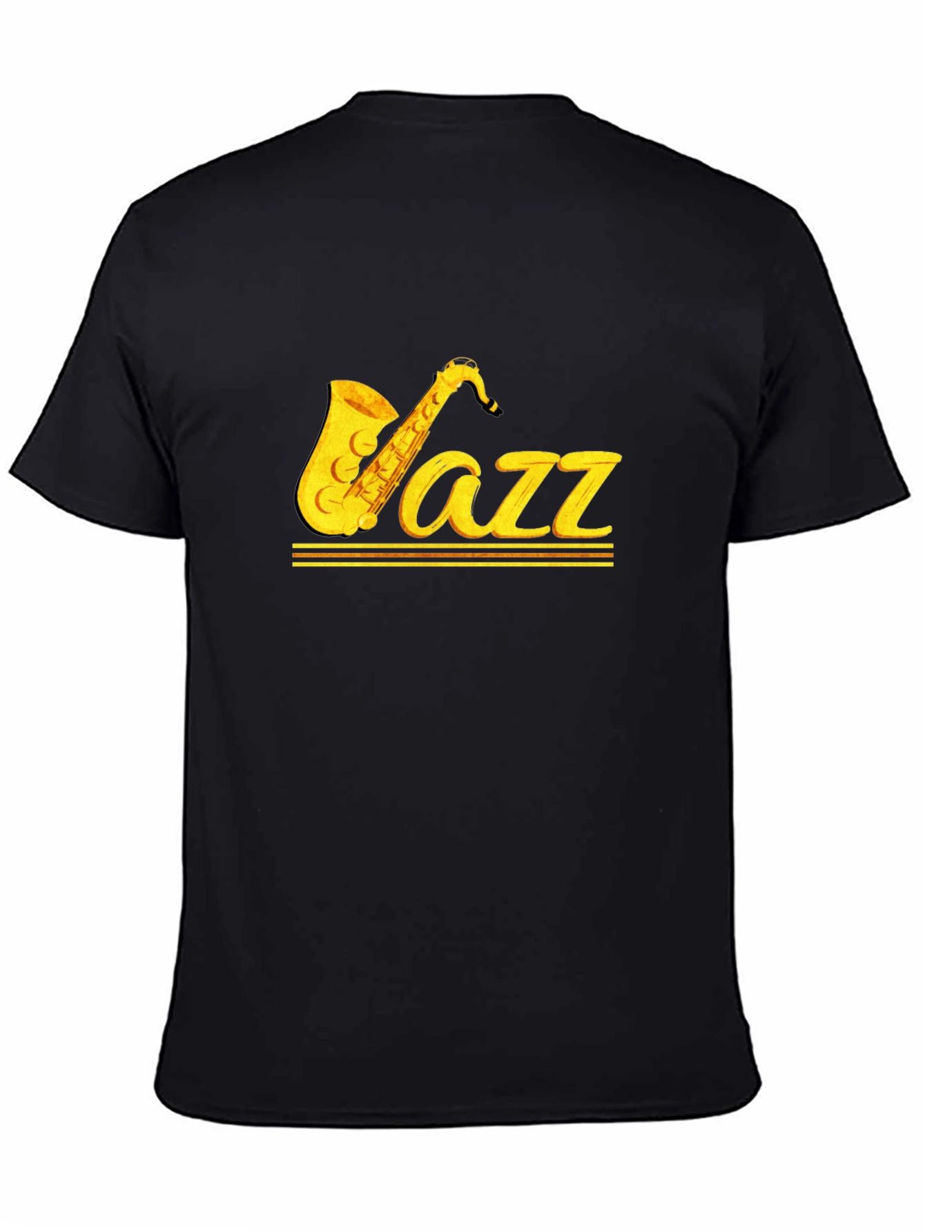 Jazz Saxophone Graphic T-Shirt - Black