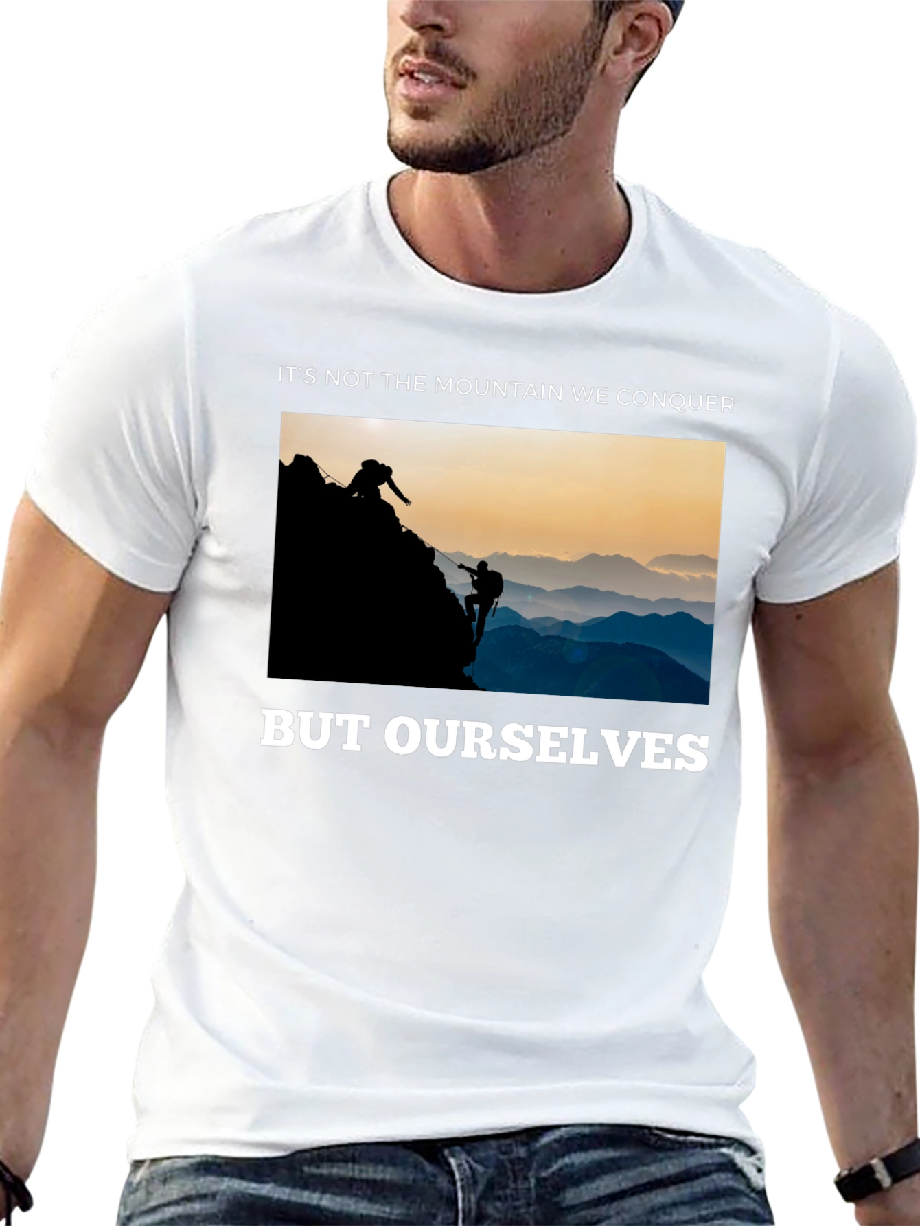 Conquer Yourself Mountain Climber Graphic Tee