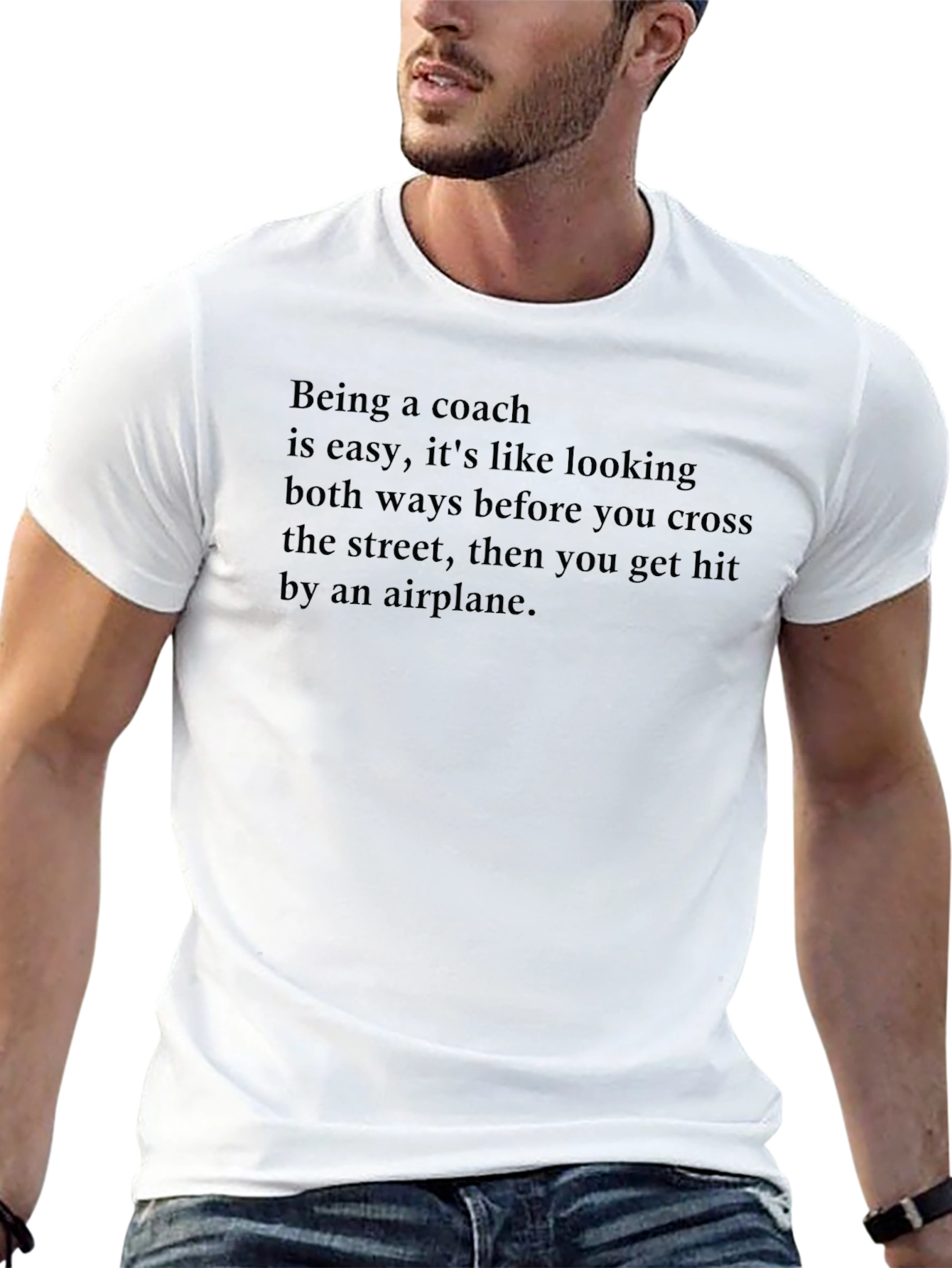 Coach Humor T-Shirt - Airplane Analogy