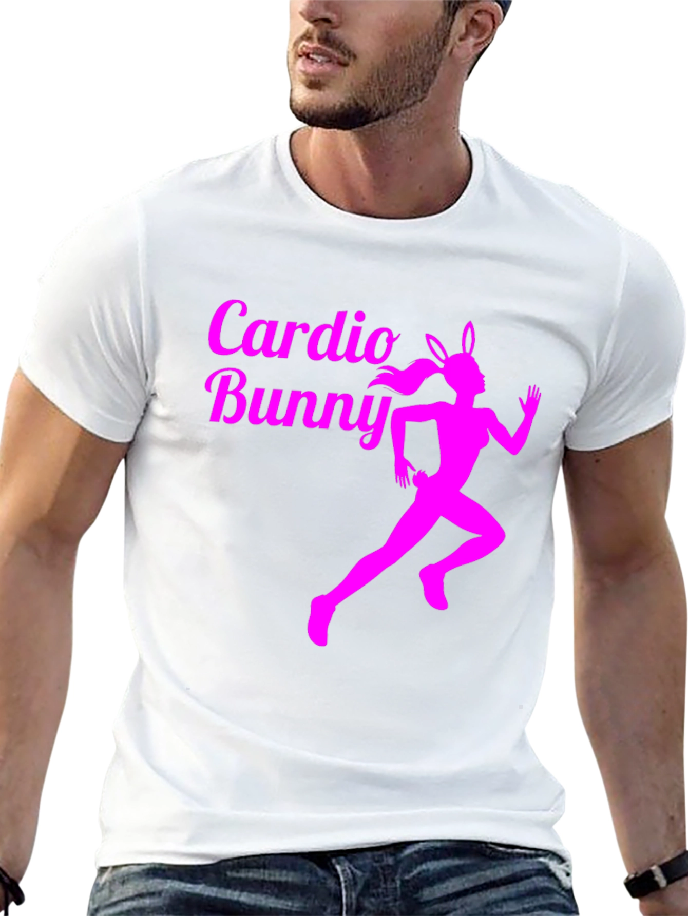 Cardio Bunny Black T-Shirt Fitness Run