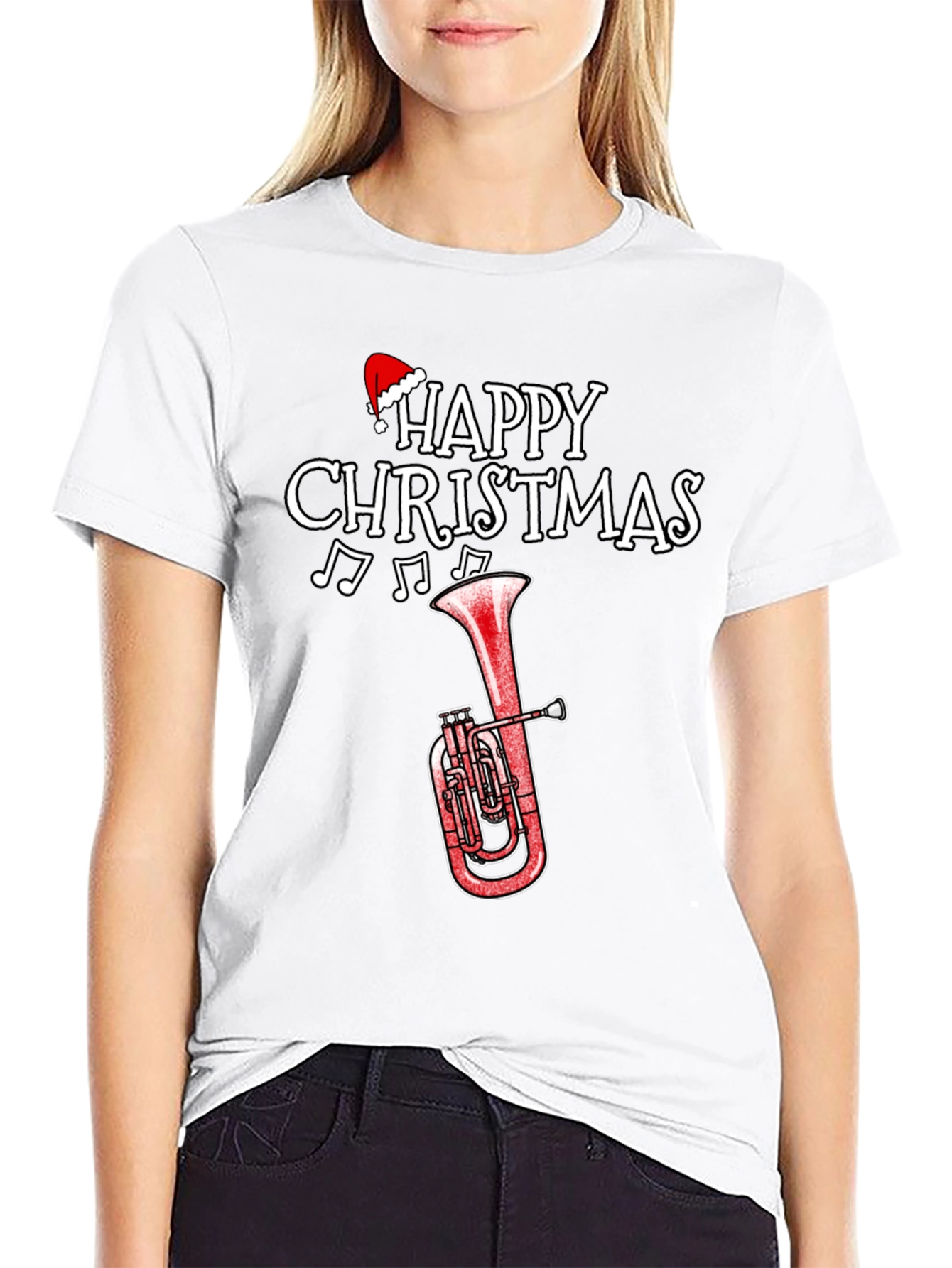 Happy Christmas Tuba Holiday T-Shirt
