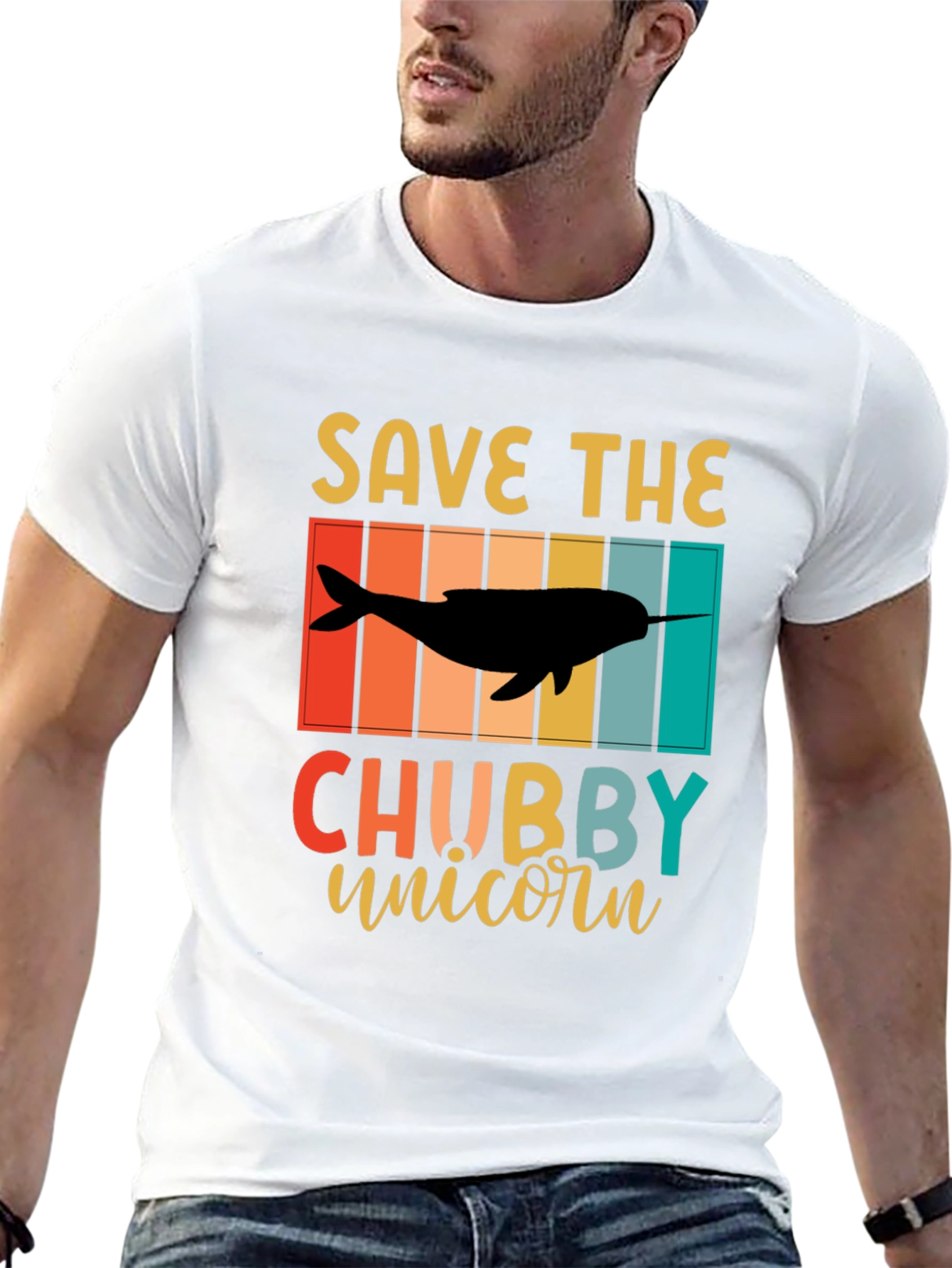Save The Chubby Unicorn Narwhal T-Shirt
