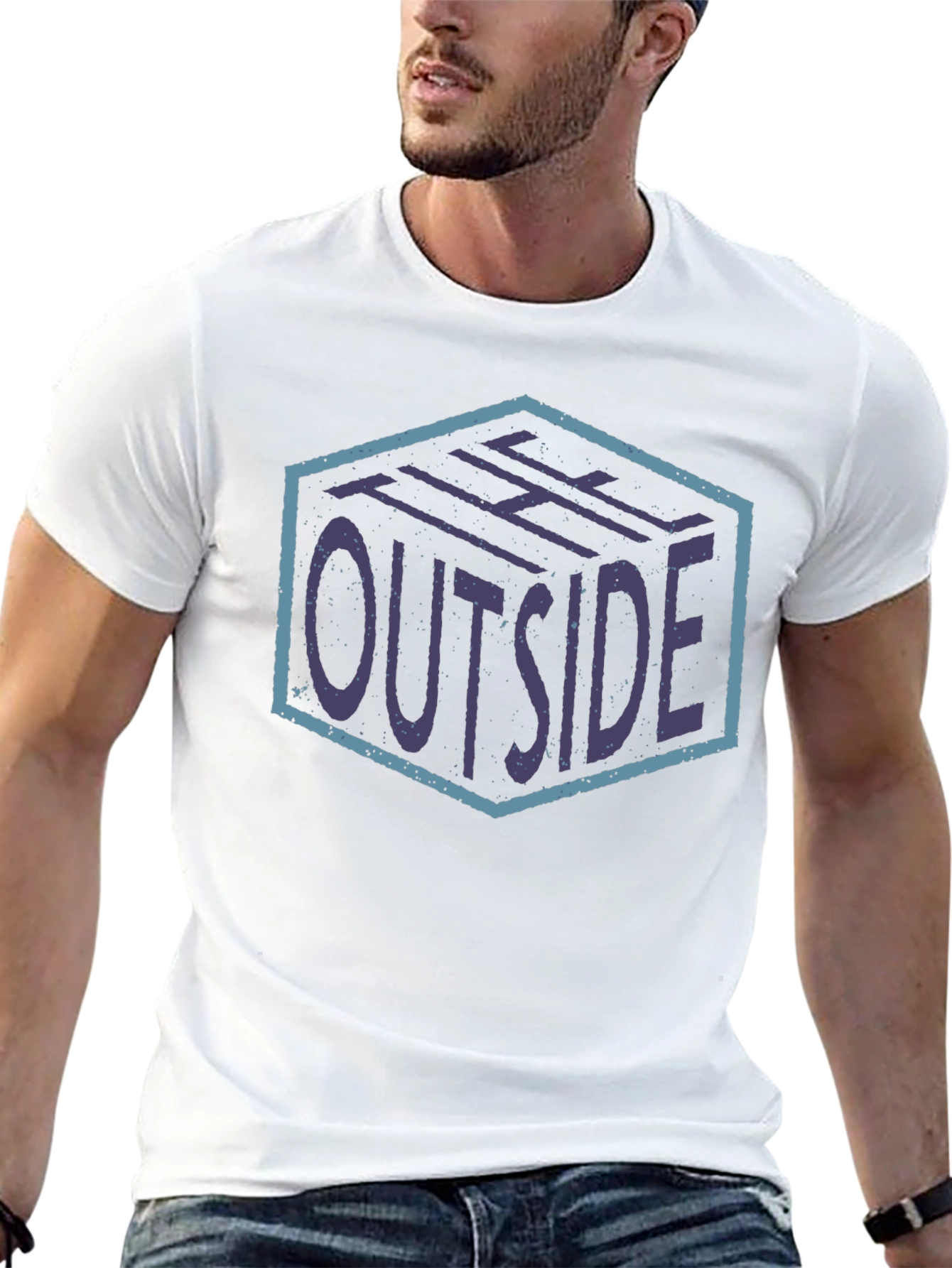 The Outside Graphic Print Black T-Shirt