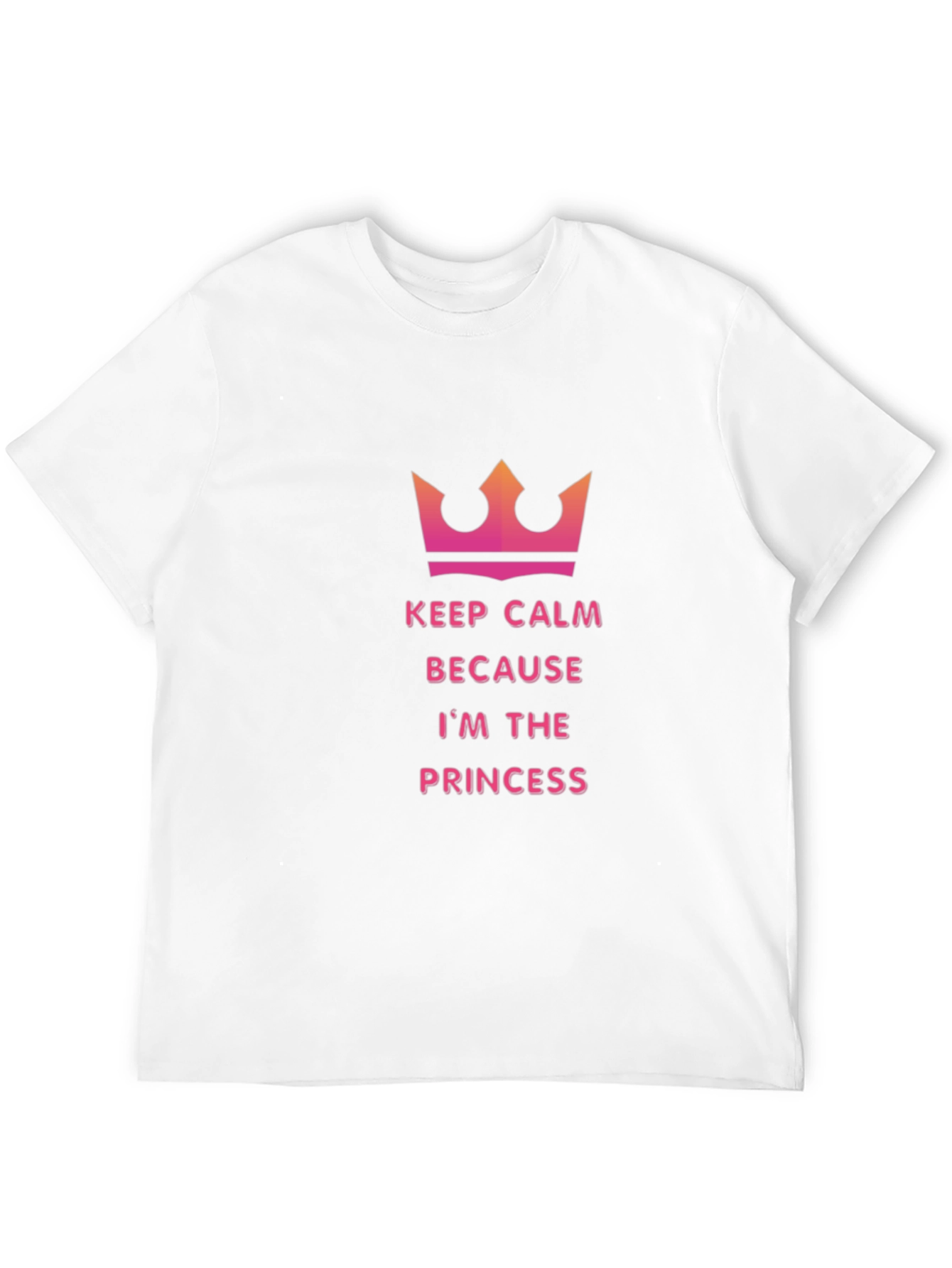 Keep Calm Princess Tee - Black Cotton T-Shirt