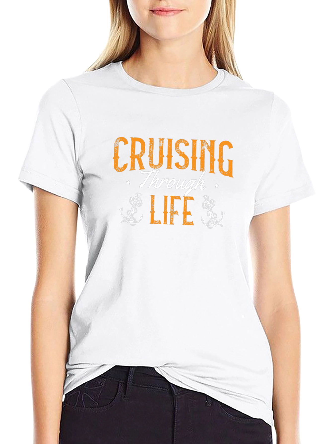 Cruising Through Life Graphic Tee - Black