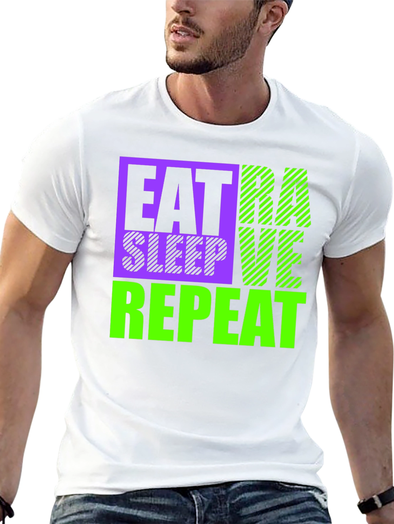 Eat Sleep Rave Repeat Graphic Tee
