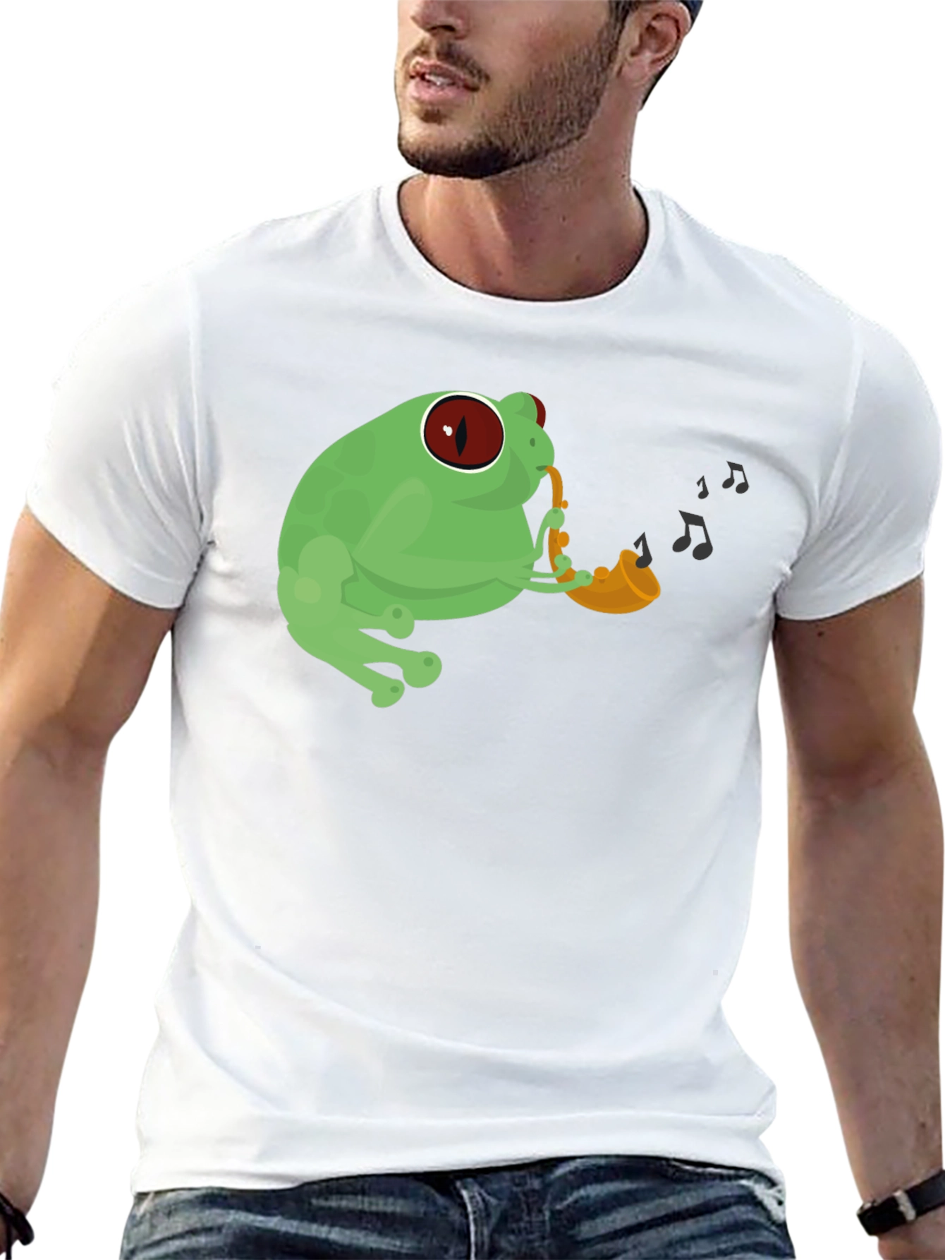 Frog Saxophone Graphic Tee