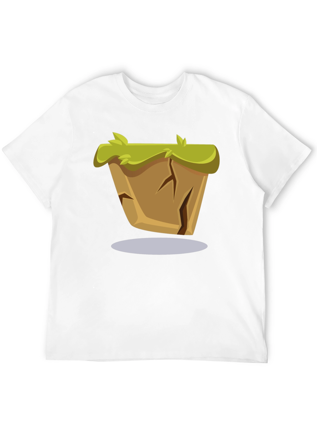 Cartoon Earth Block Graphic Tee - Stylish Unique Design