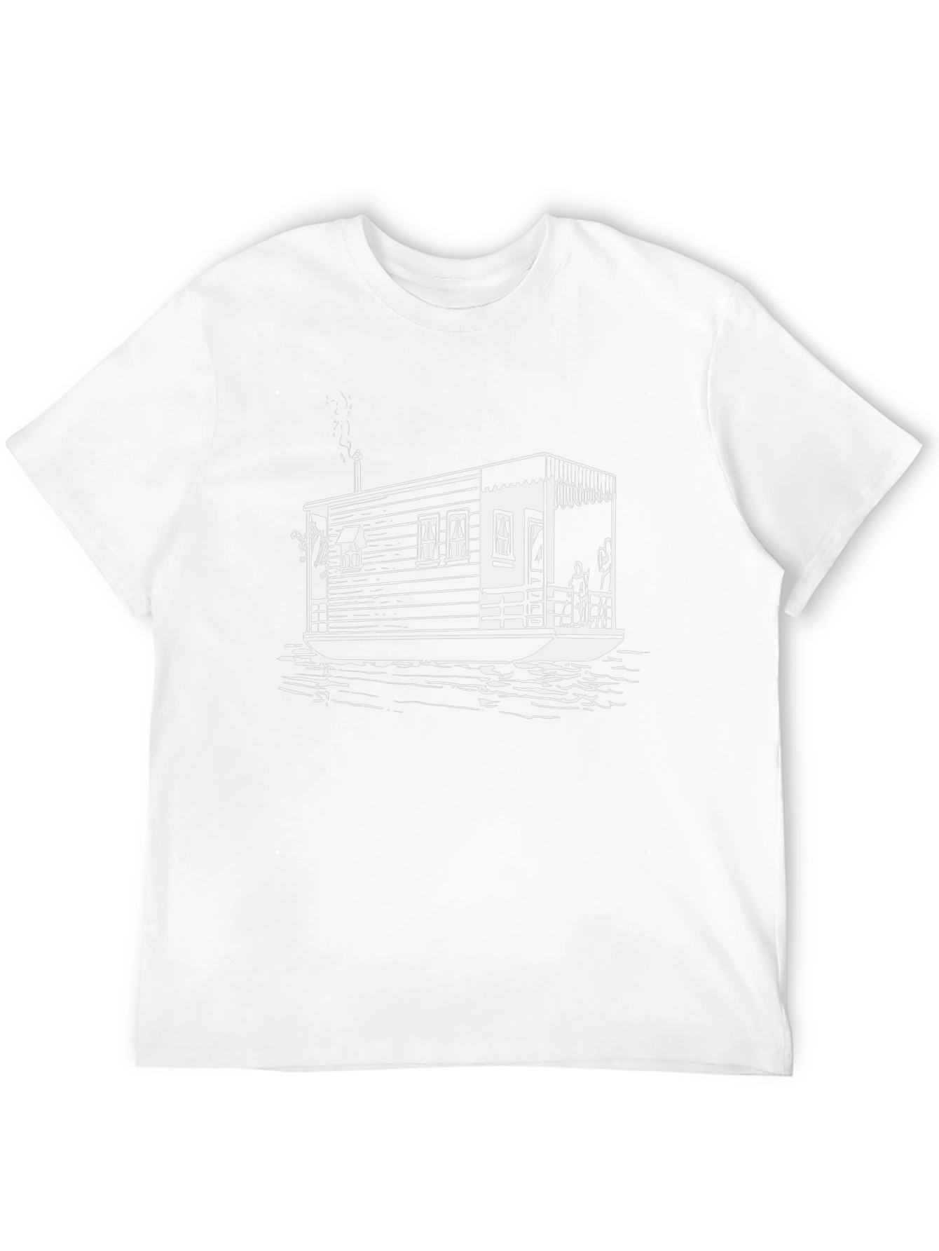 Black Houseboat T-Shirt - Nautical Style