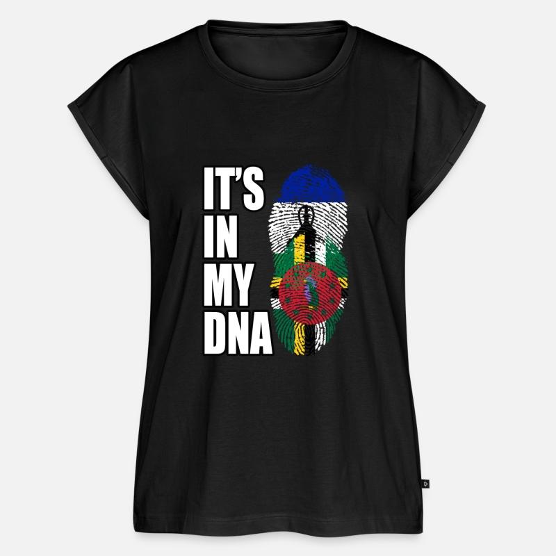 Basotho And Dominica Mix Heritage DNA Flag