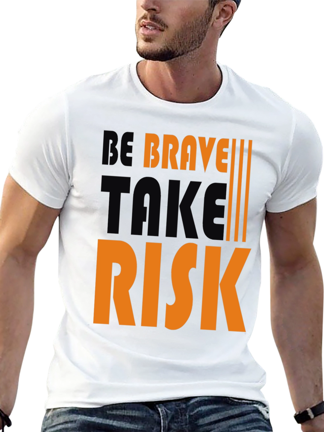 Be Brave Take Risk Graphic Tee
