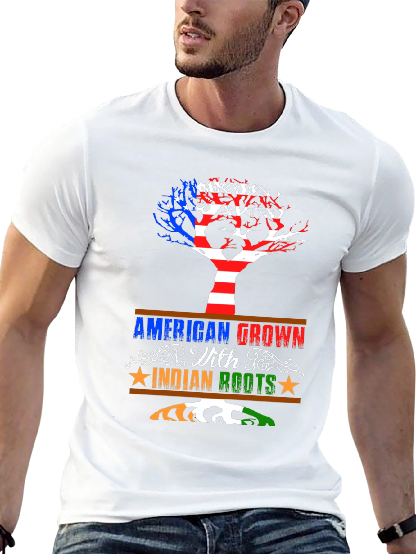 American Grown Indian Roots Graphic Tee