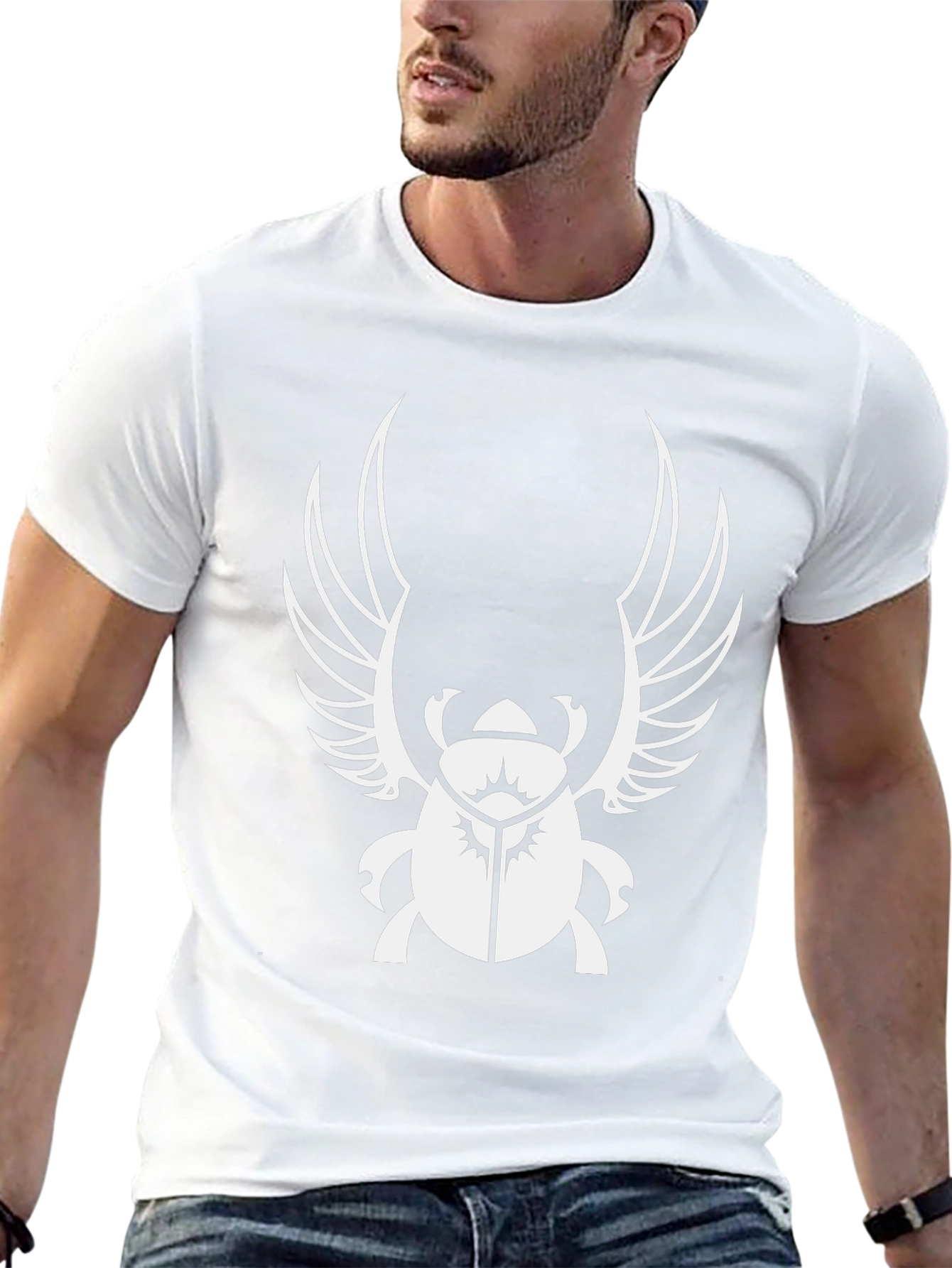 Egyptian Scarab Beetle Wings Black T-Shirt