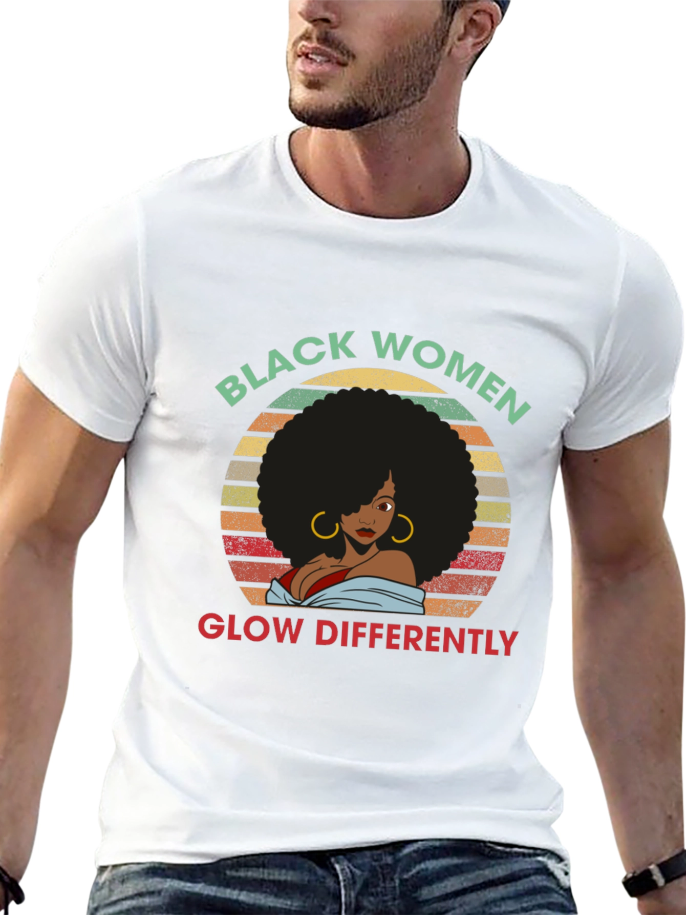 Black Women Glow Differently Graphic T-Shirt
