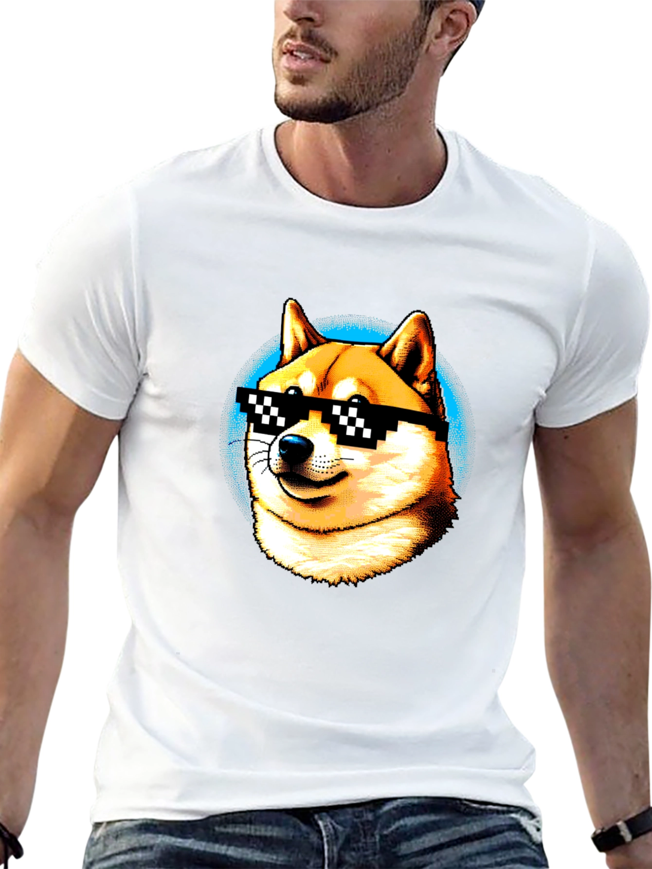 Doge Deal With It T-Shirt – Meme Shiba Inu Graphic Tee