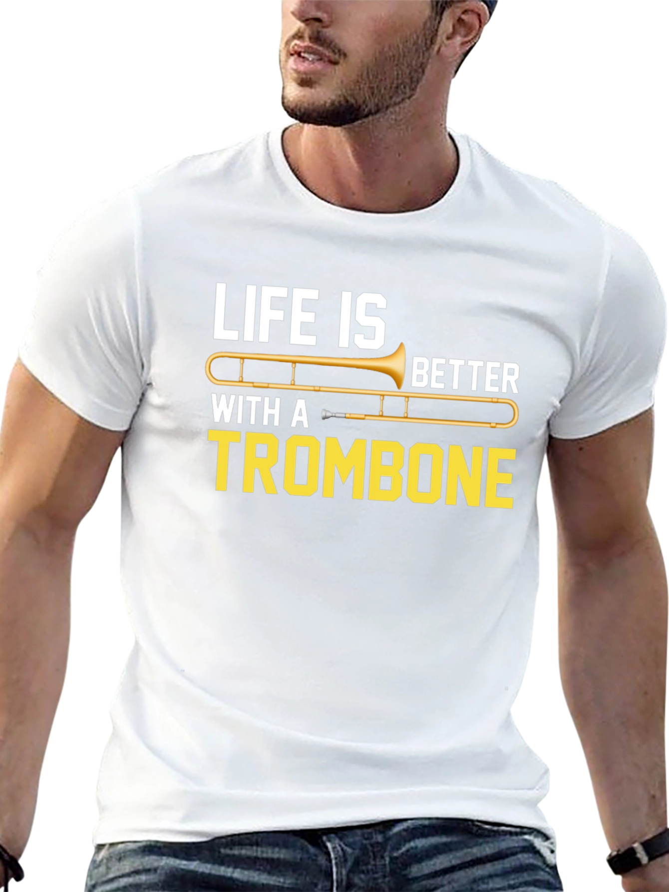 Life is Better with a Trombone Graphic Tee