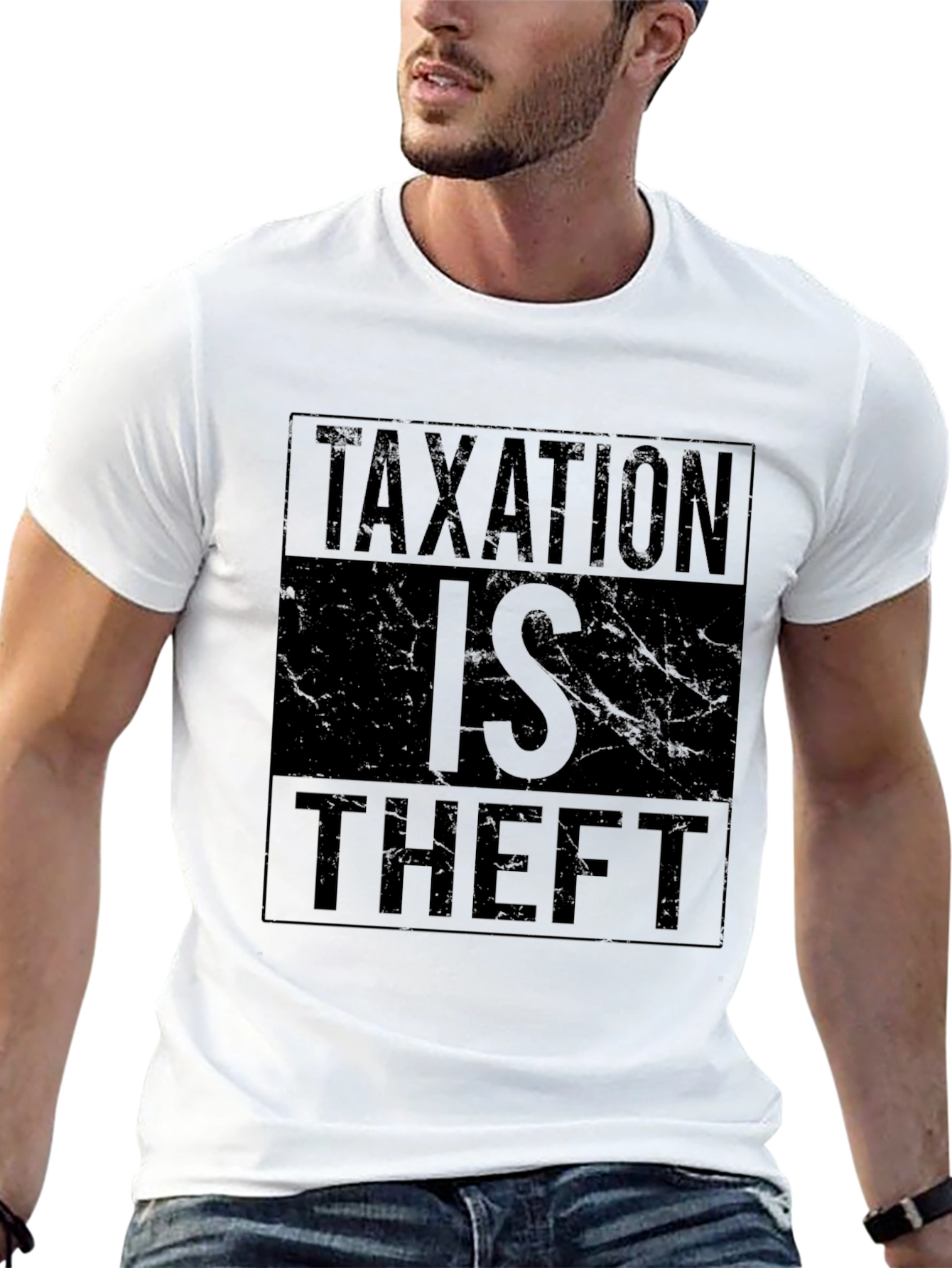 Taxation is Theft Graphic Tee - Black Cotton T-Shirt