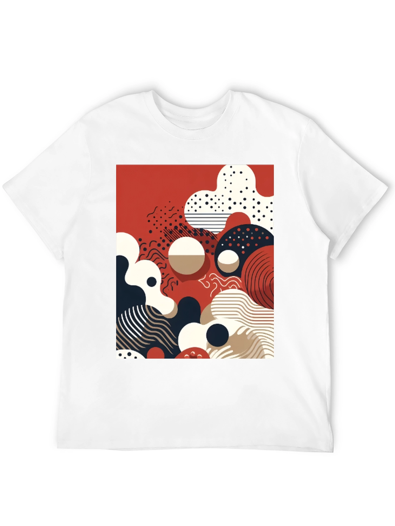 Abstract Graphic Print Black T-Shirt