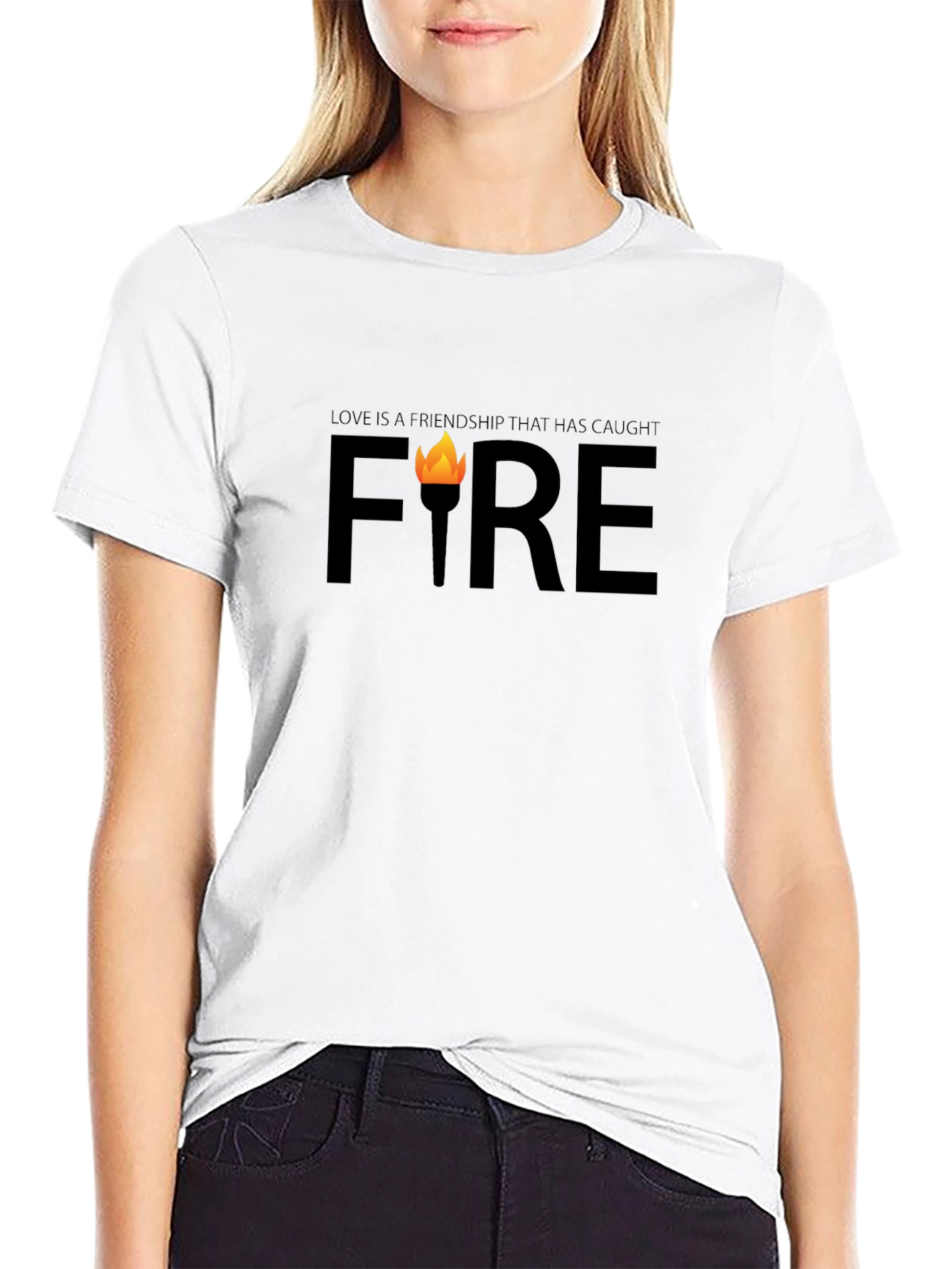 Love is Fire Black Graphic Tee